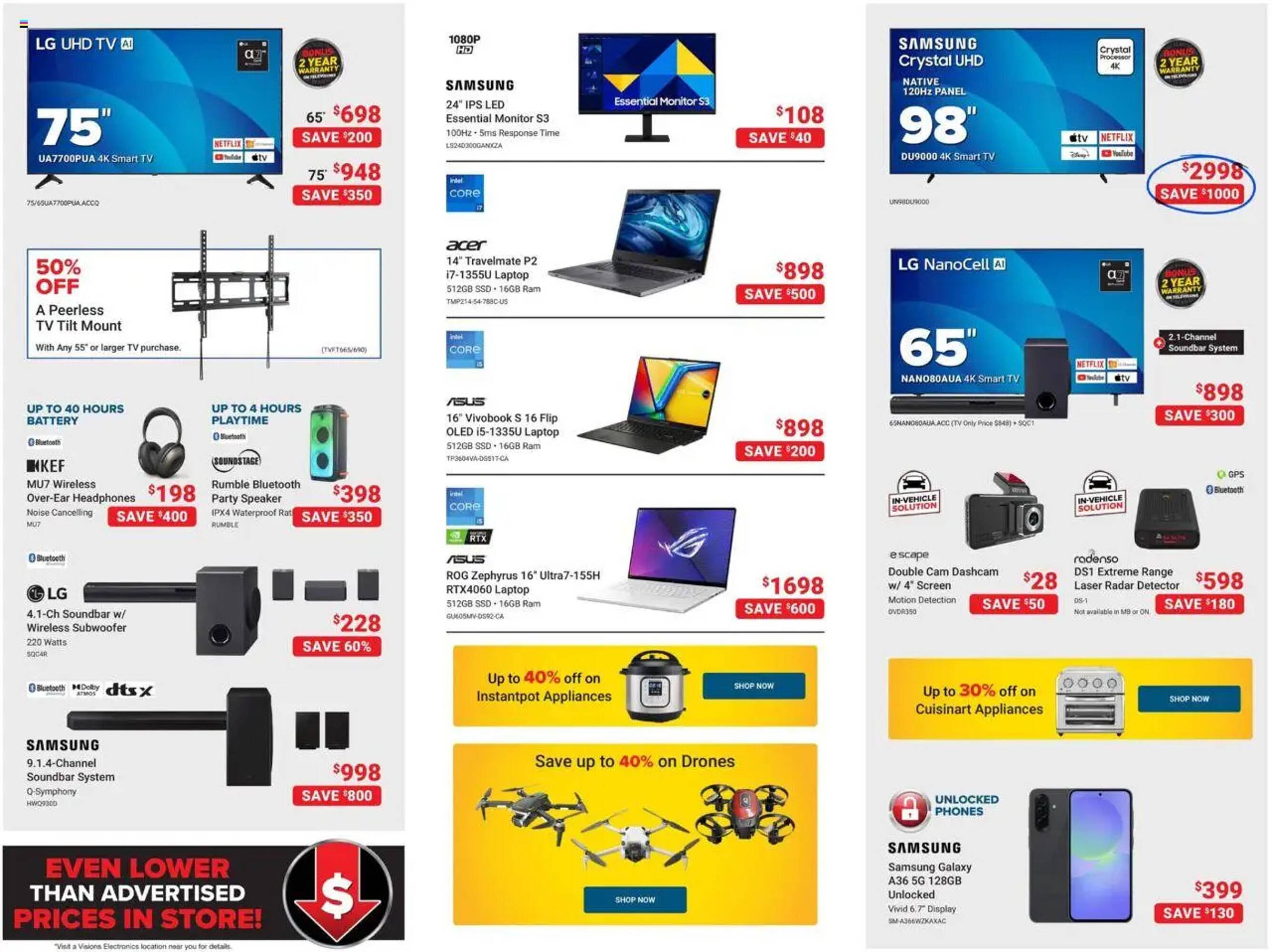 Visions Electronics flyer