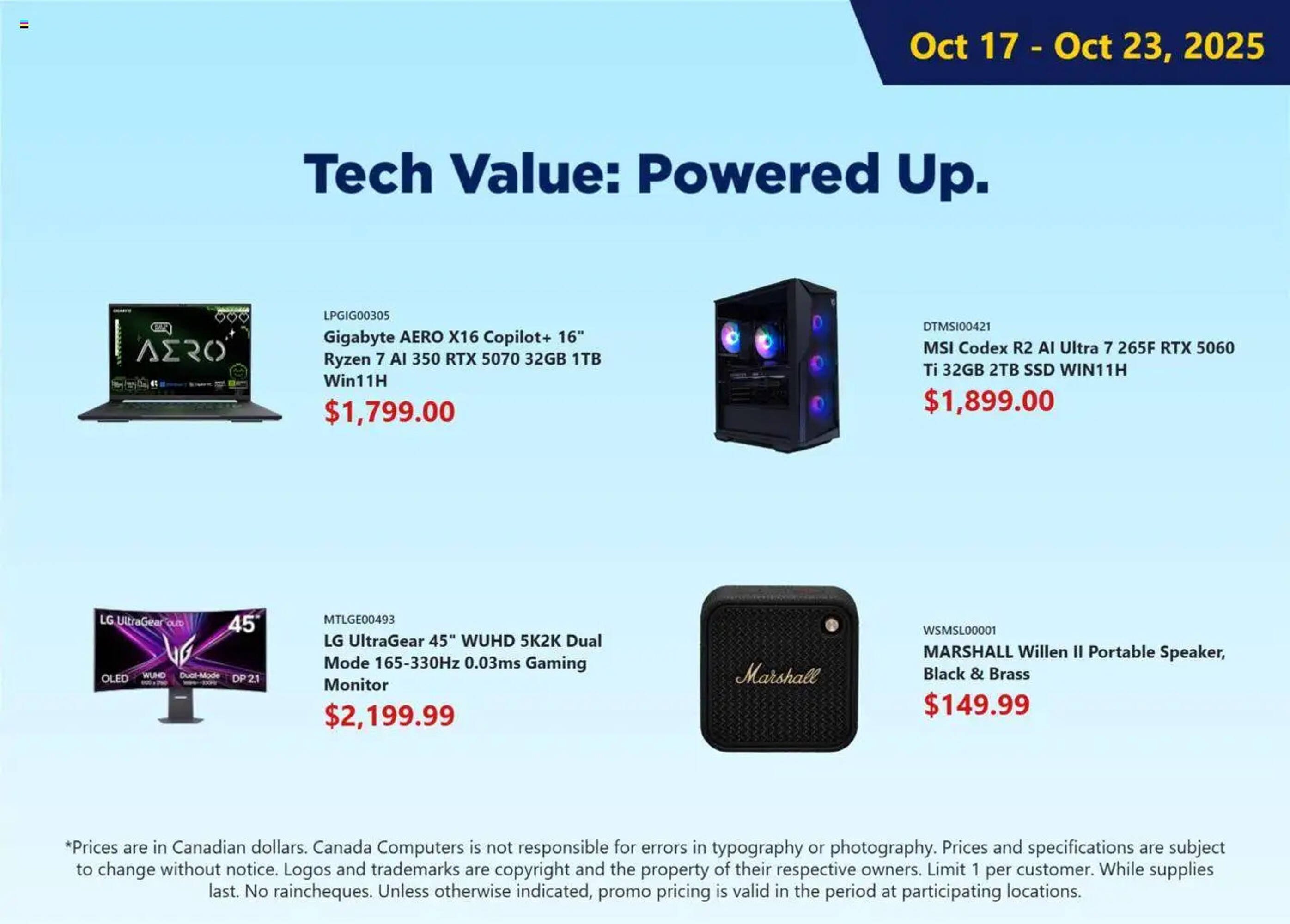 Canada Computers flyer (2025-10-17 - 2025-10-23) | 1