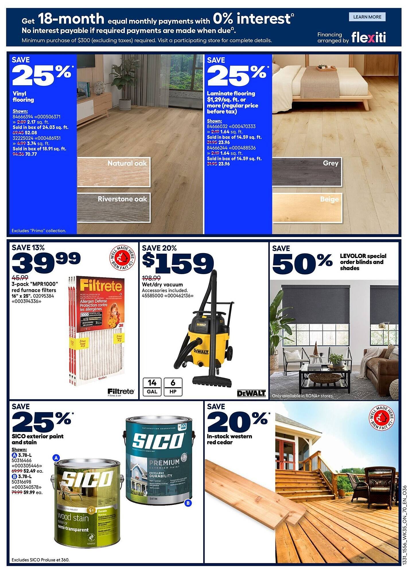 RONA flyer