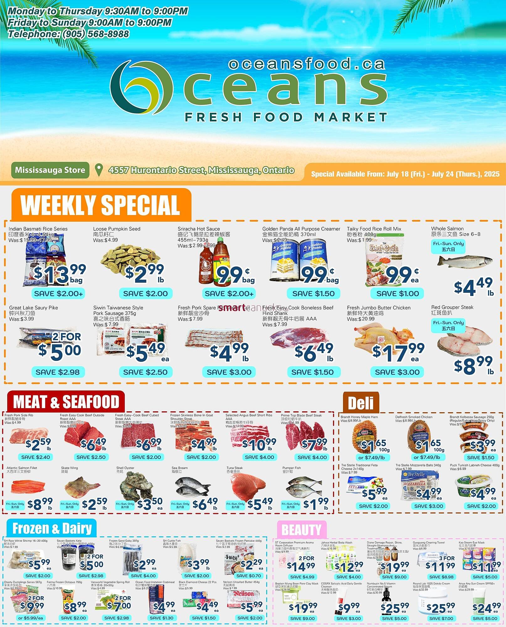 Oceans Fresh Food Market flyer (2025-07-18 - 2025-07-24) | 1