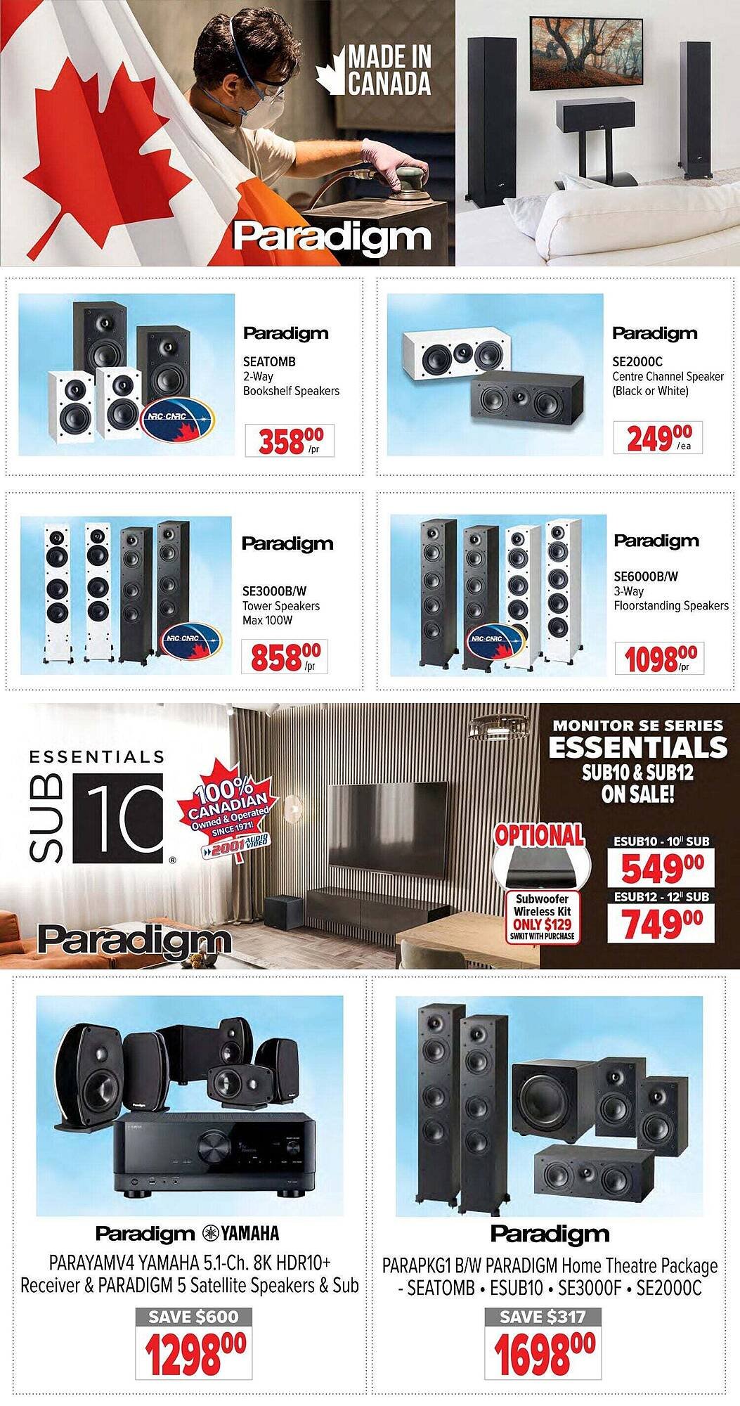 2001 Audio Video flyer