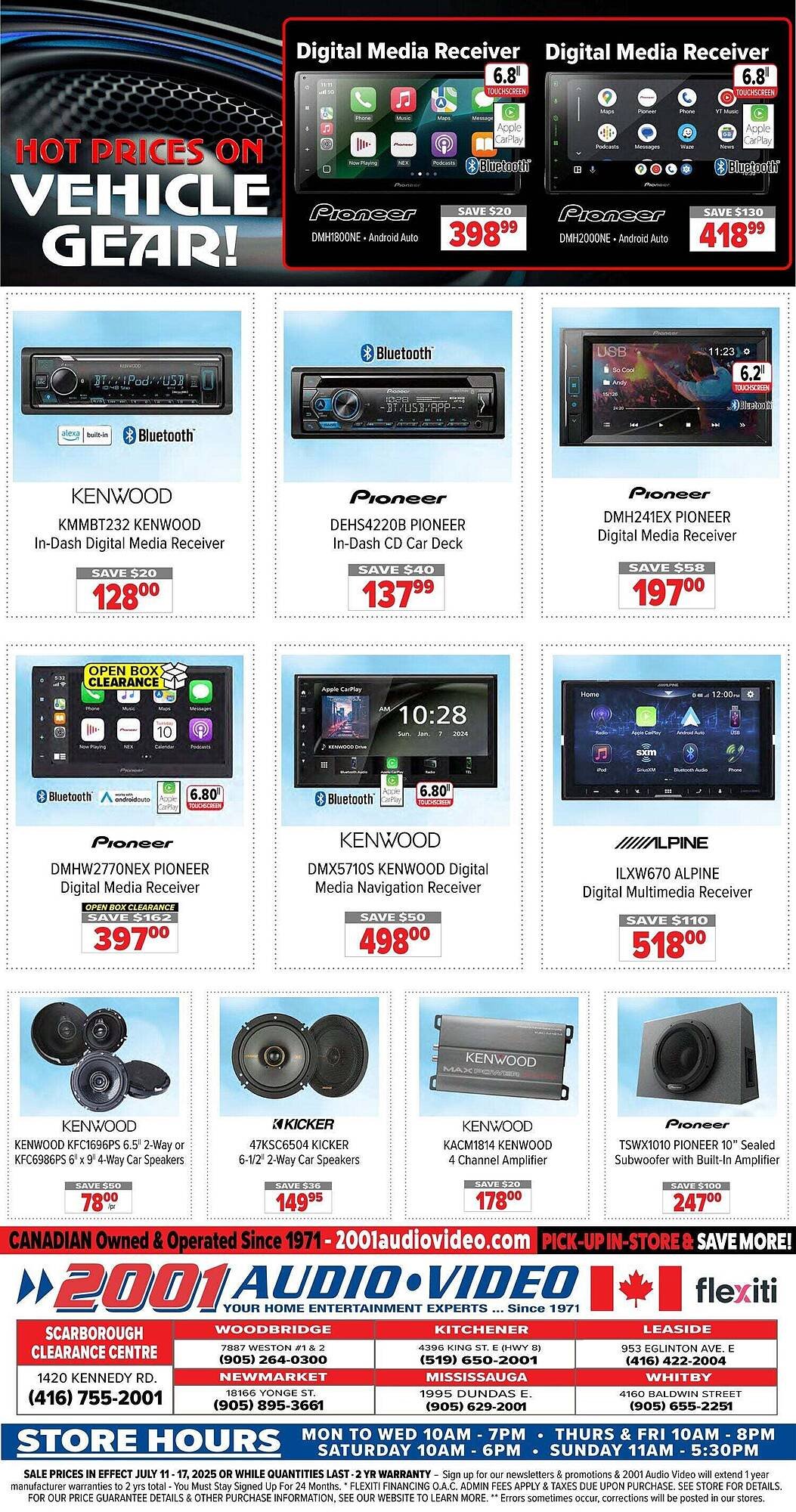2001 Audio Video flyer