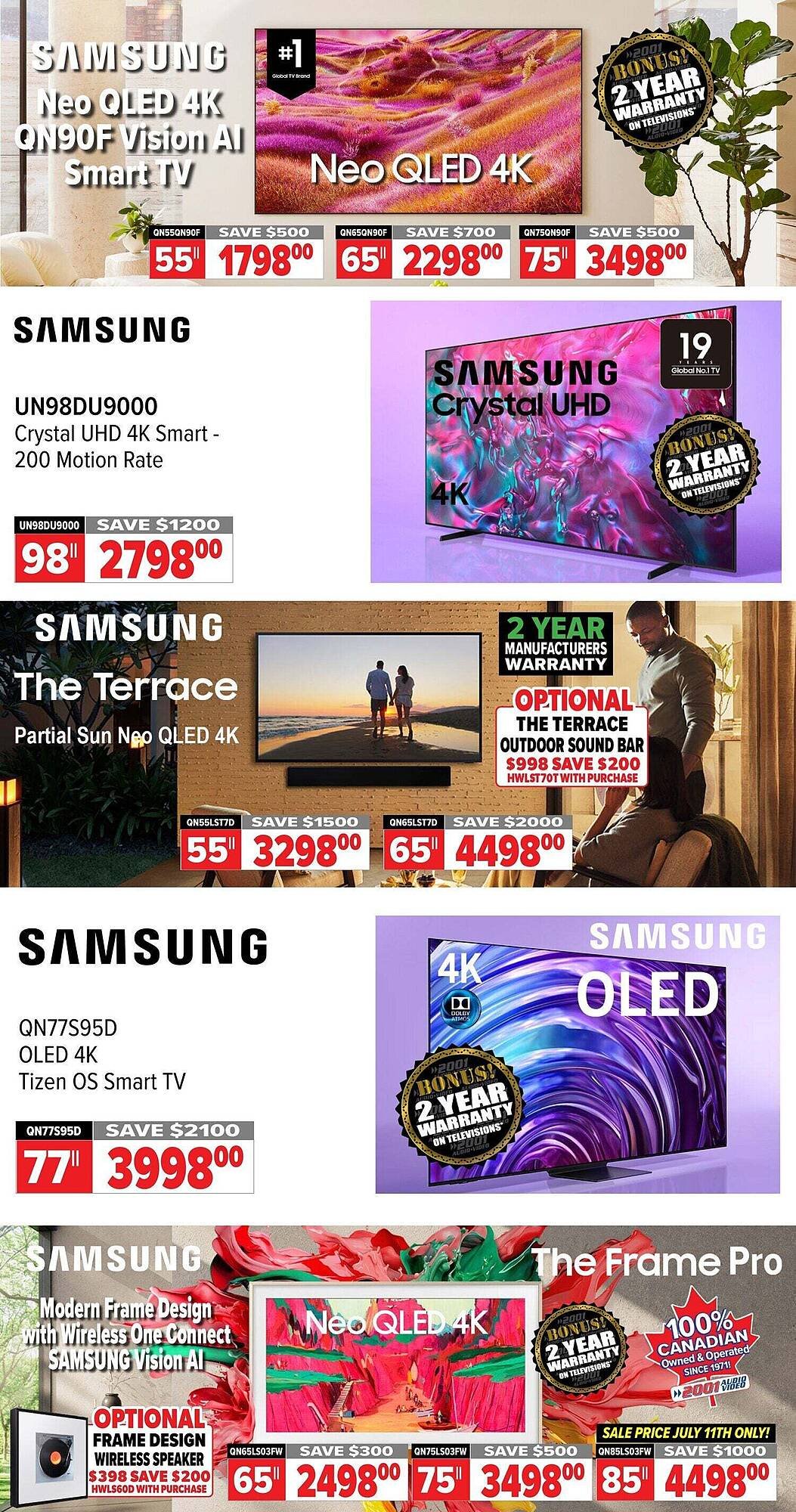 2001 Audio Video flyer