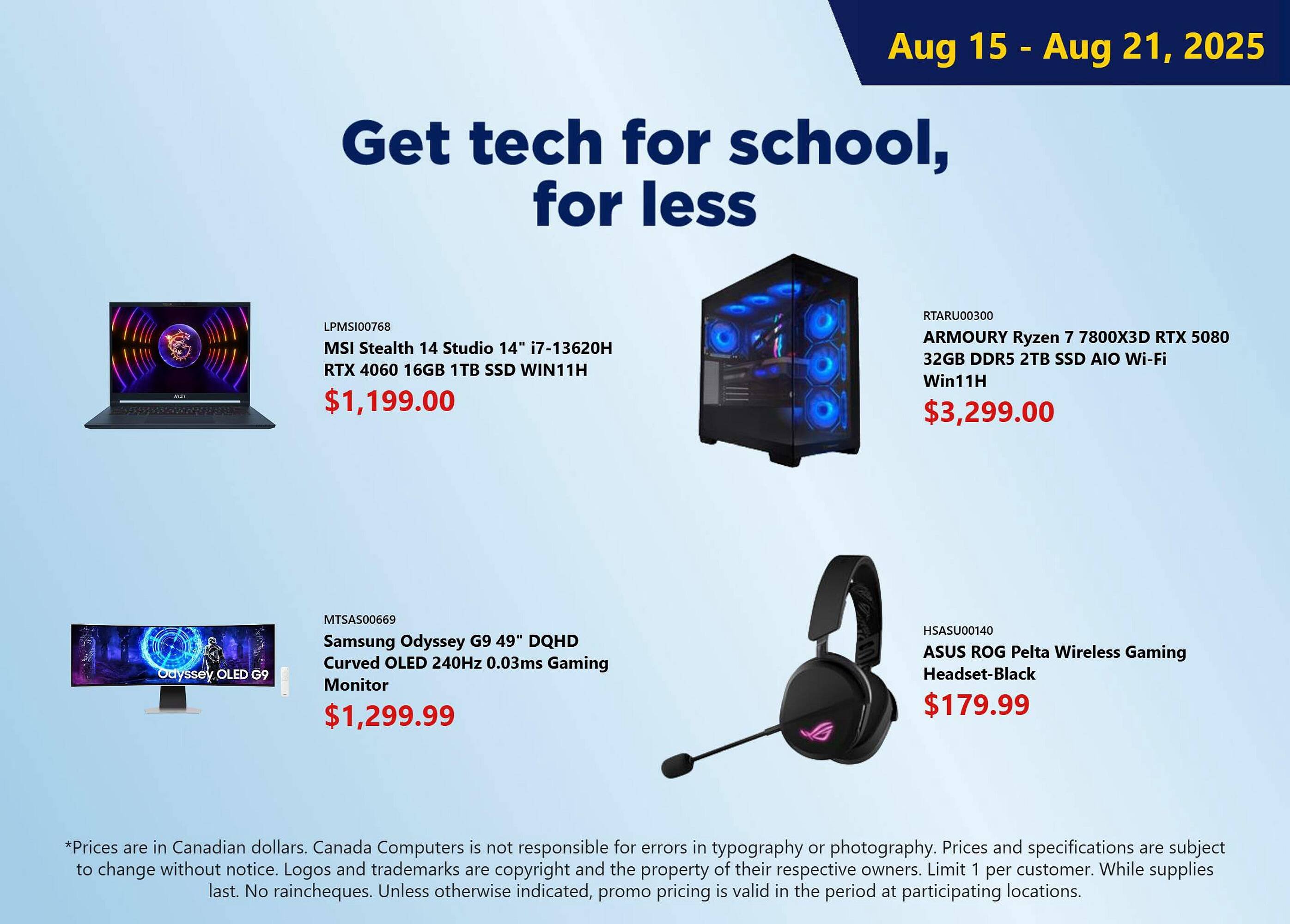 Canada Computers flyer (2025-08-15 - 2025-08-21) | 1