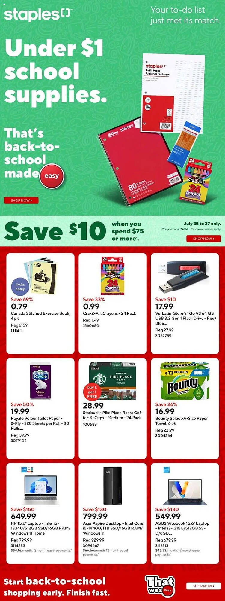Staples flyer (2025-07-25 - 2025-08-01) | 1