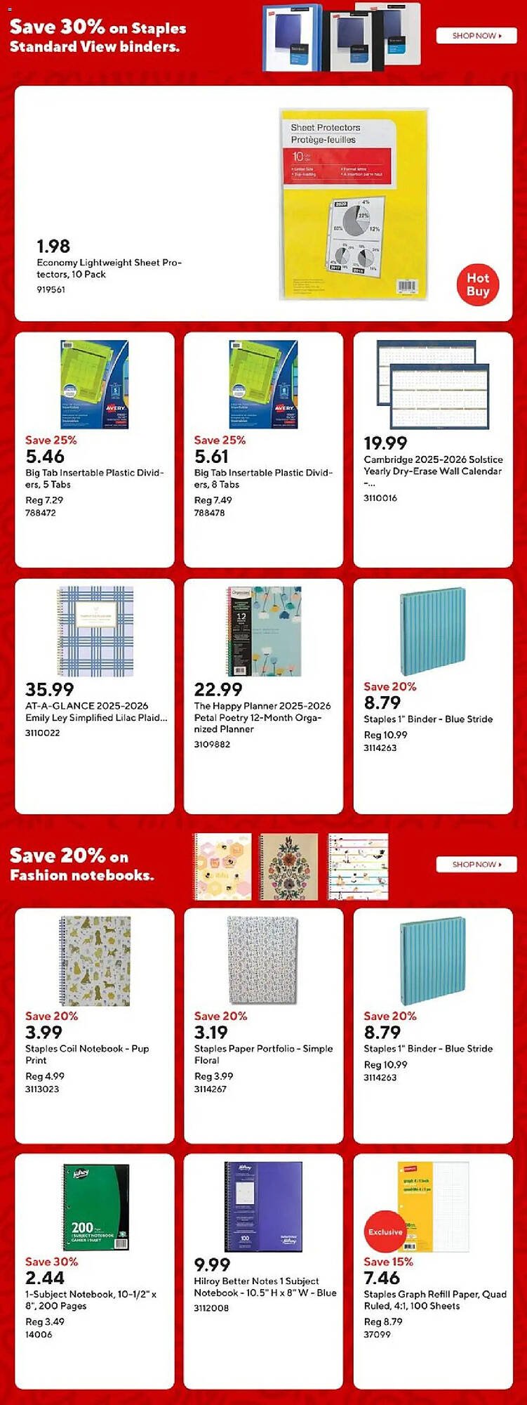 Staples flyer