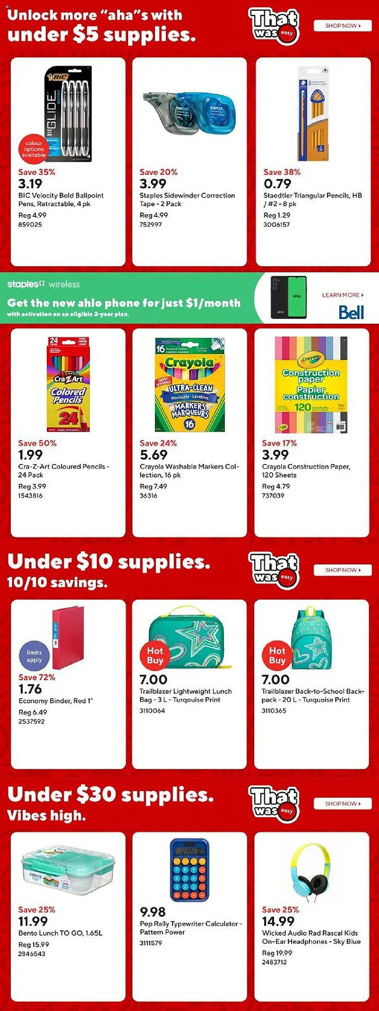 Staples flyer