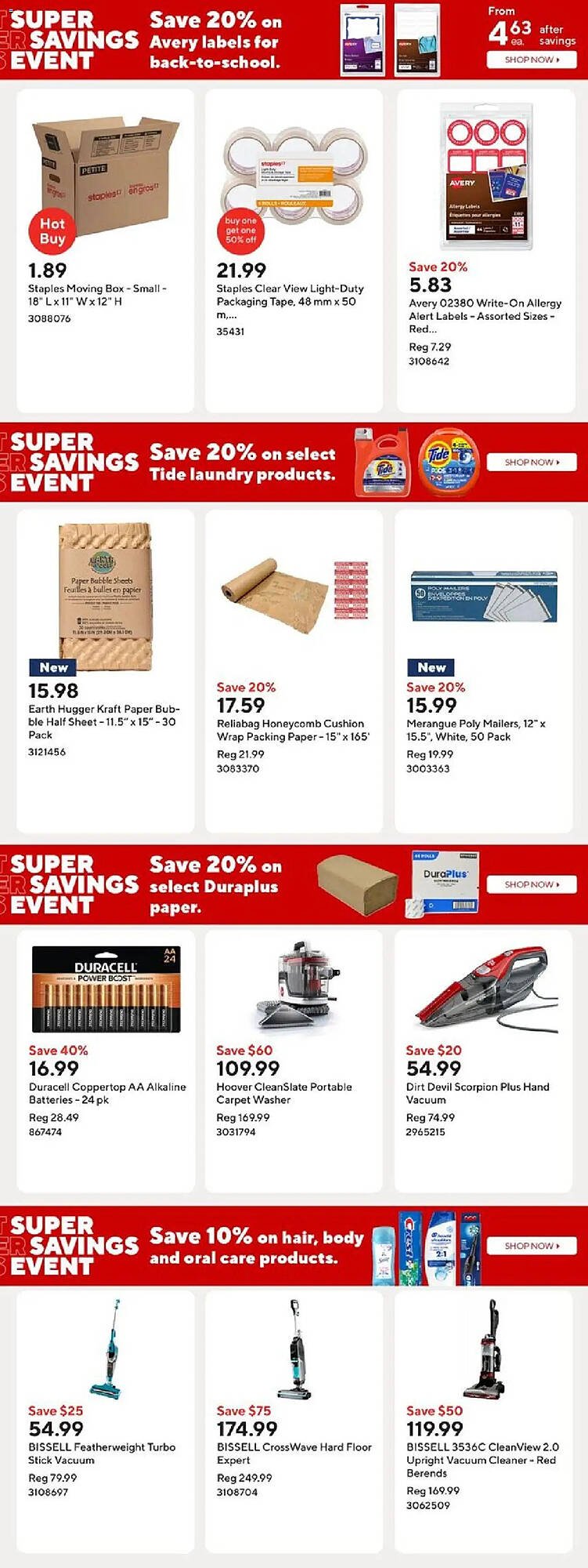 Staples flyer
