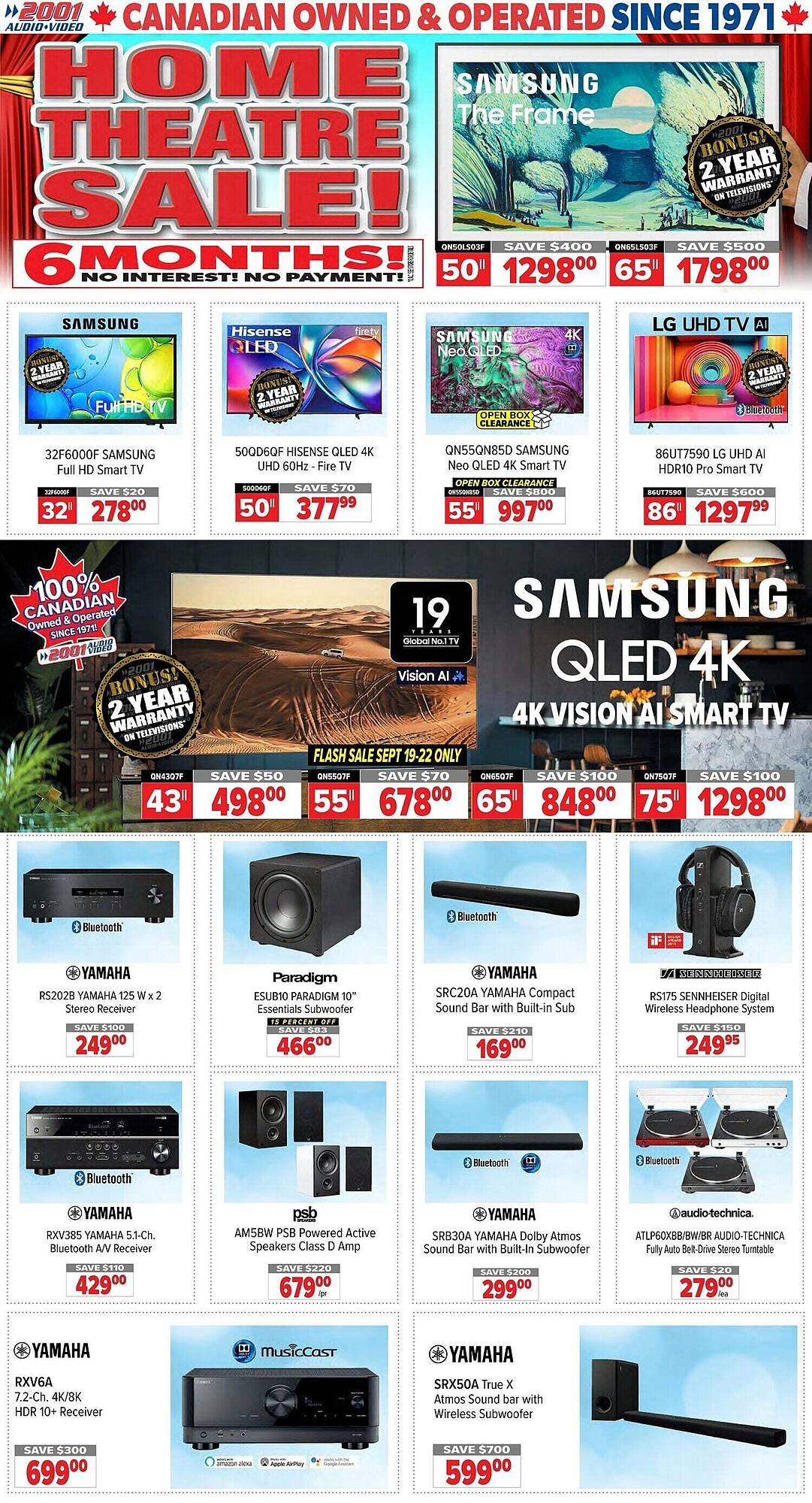 2001 Audio Video flyer (2025-09-19 - 2025-09-23) | 1