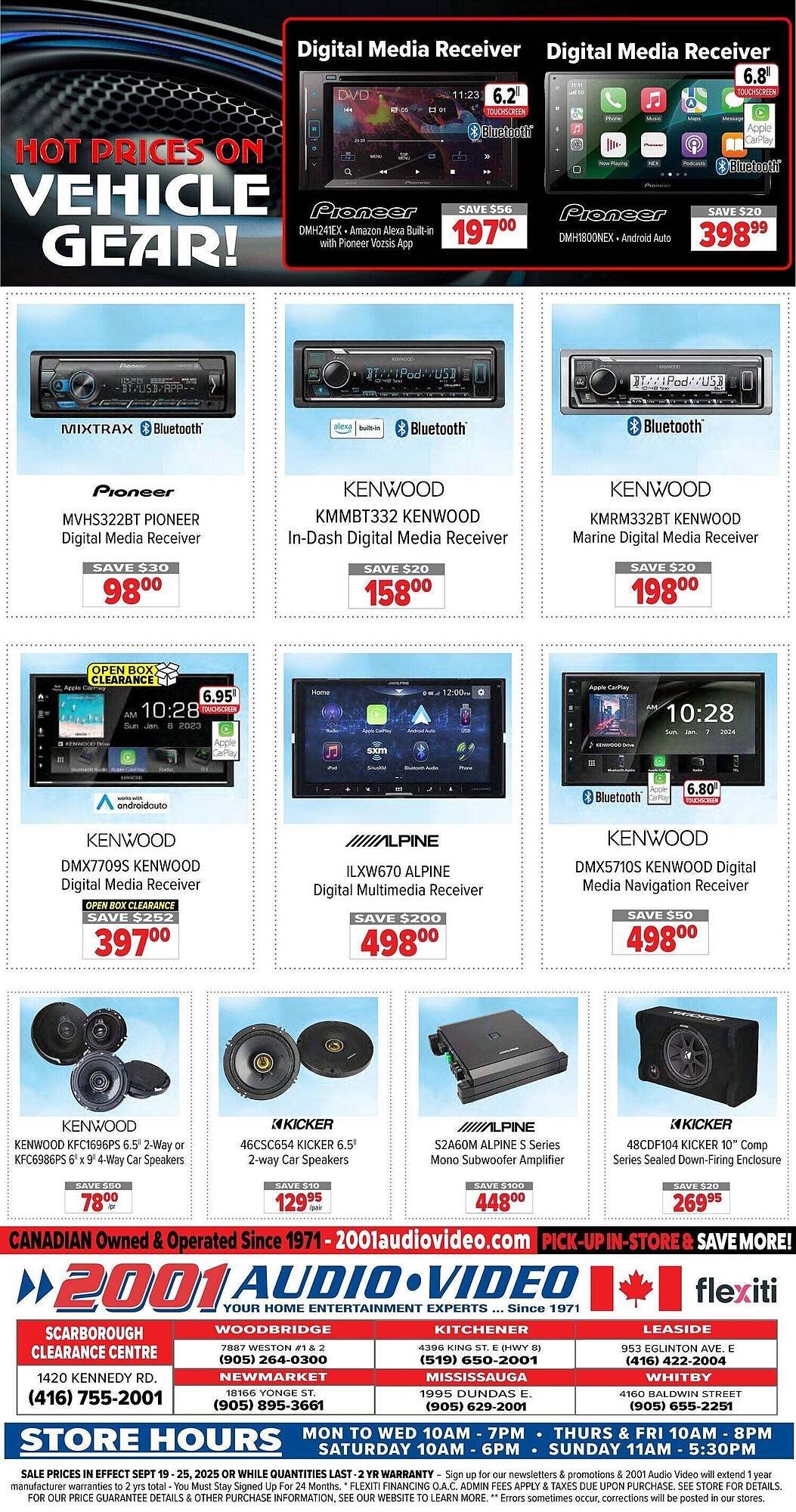 2001 Audio Video flyer