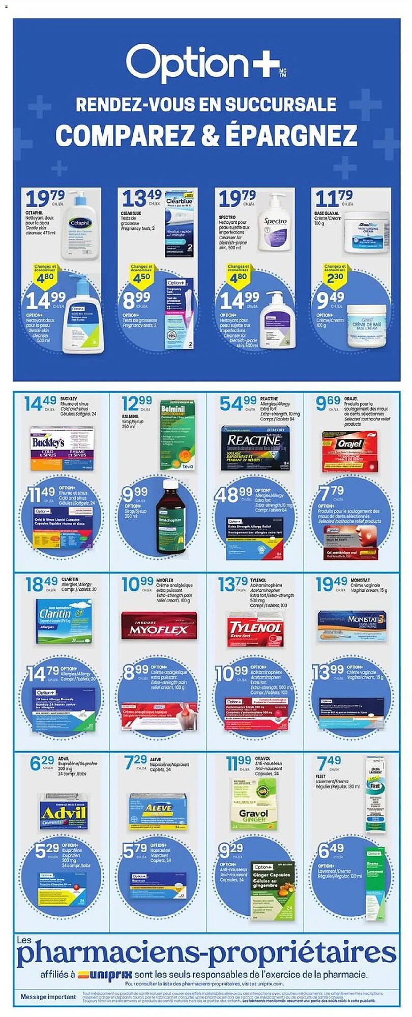Uniprix flyer