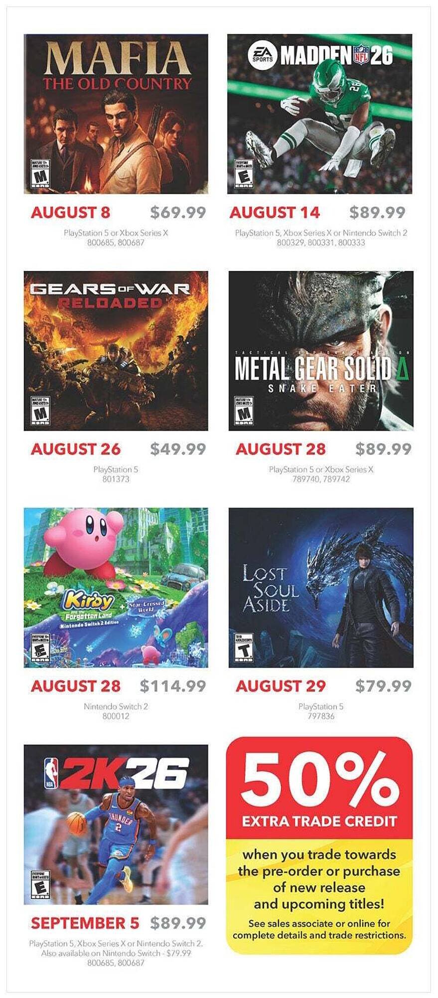 GameStop flyer