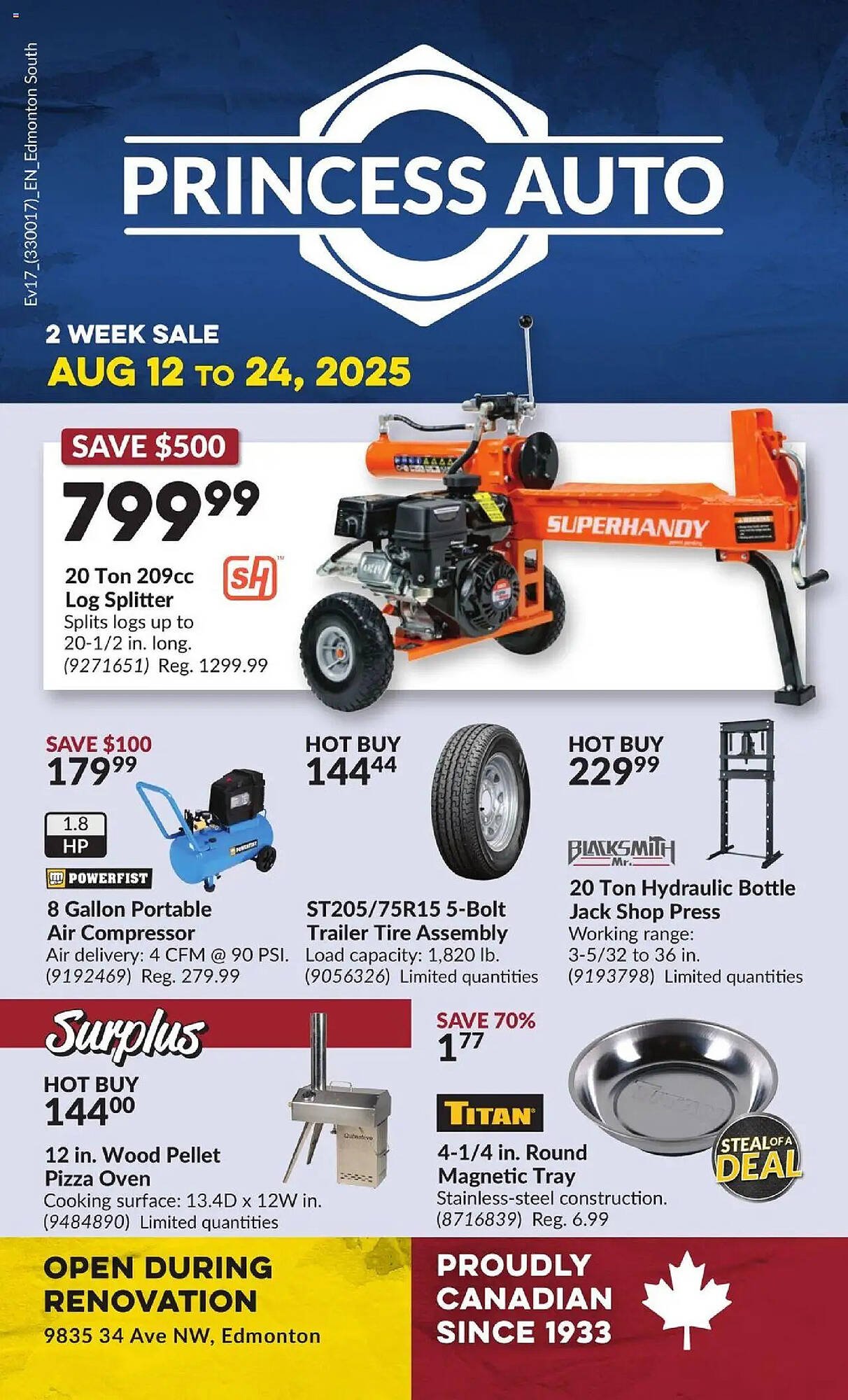 Princess Auto flyer (2025-08-12 - 2025-08-25) | 1