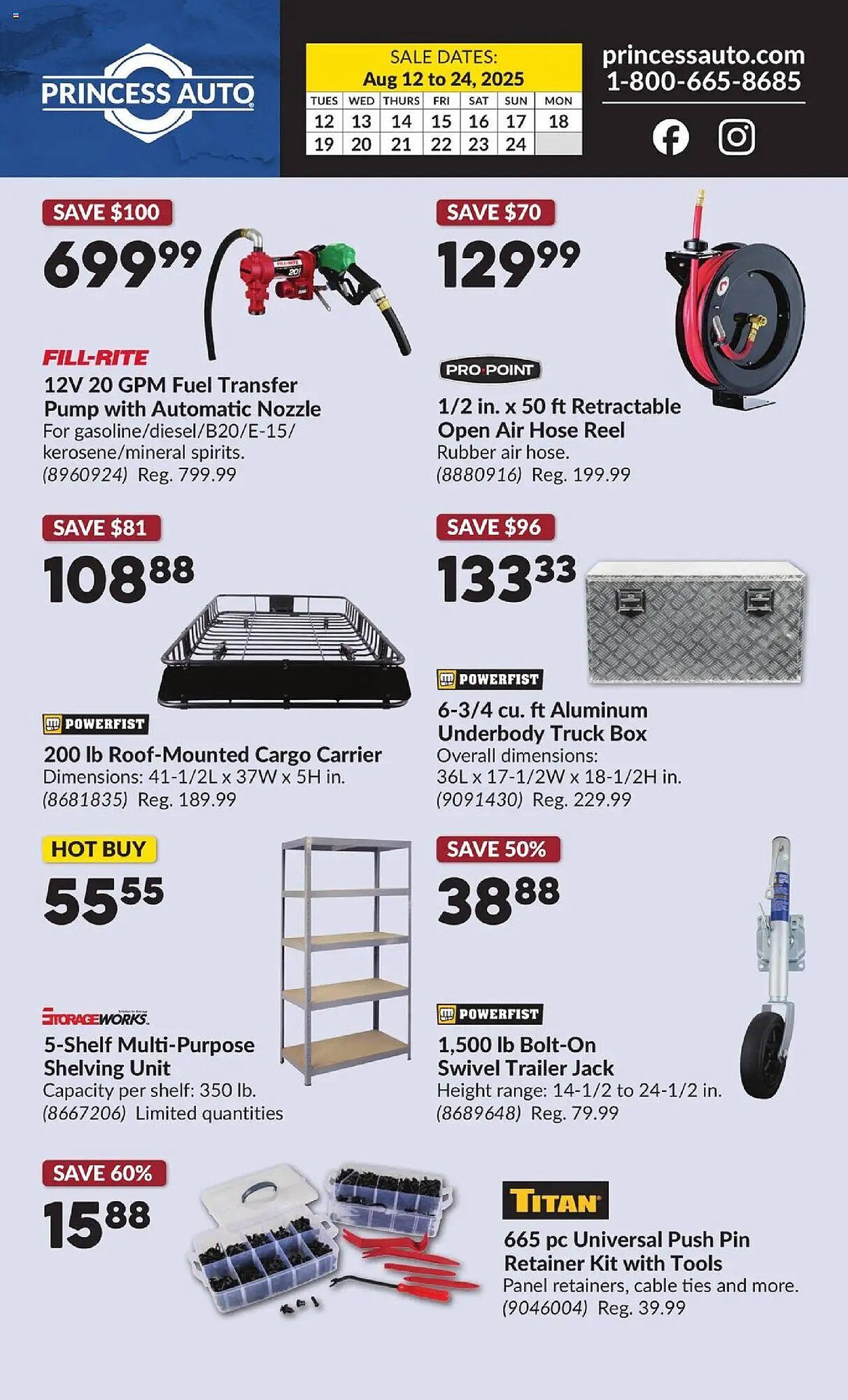 Princess Auto flyer