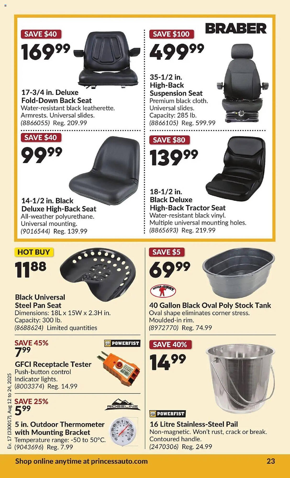 Princess Auto flyer