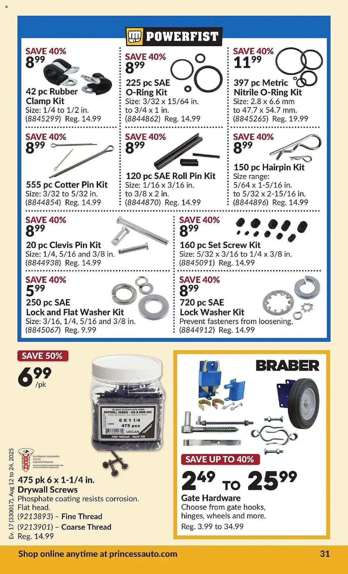 Princess Auto flyer