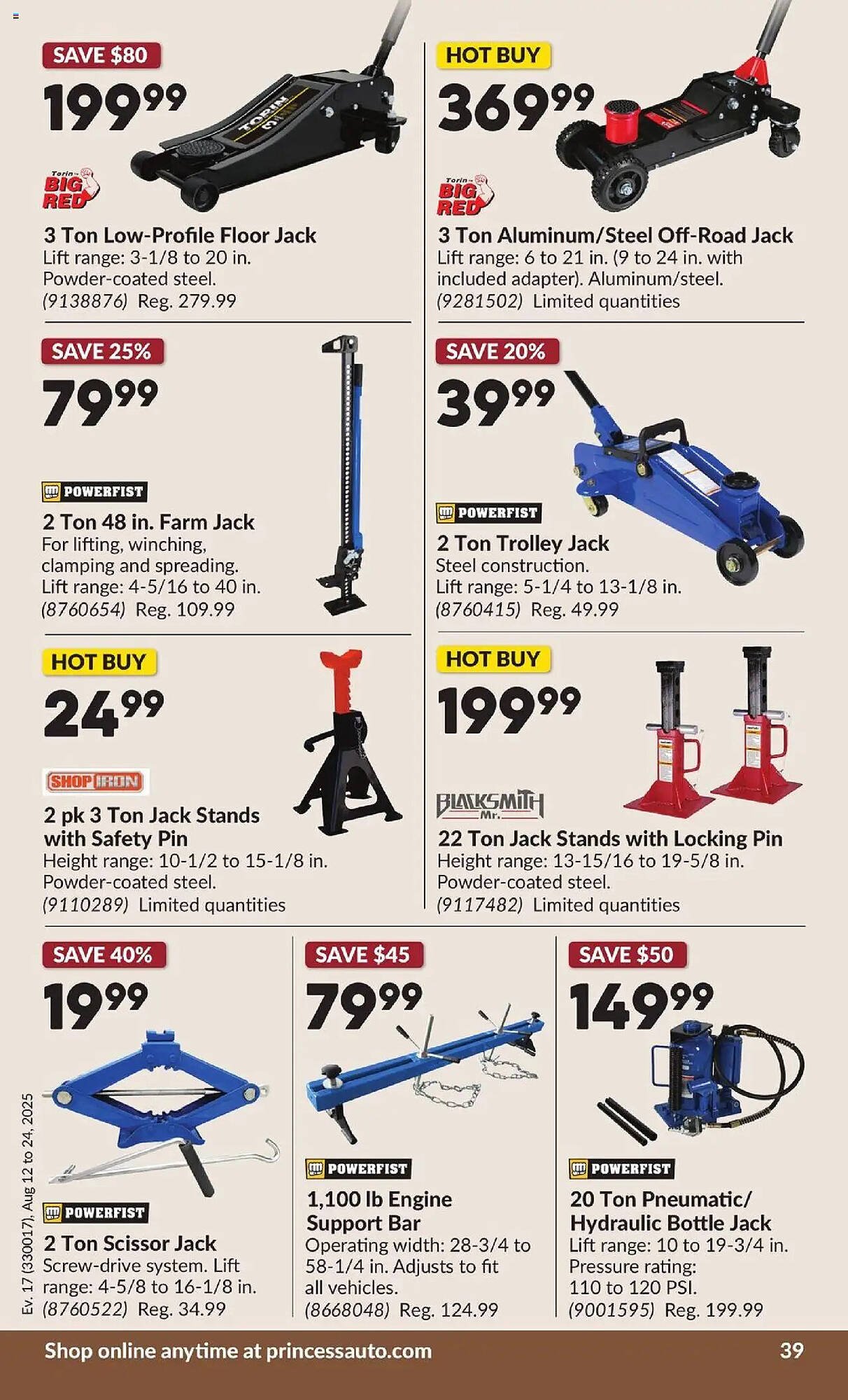 Princess Auto flyer