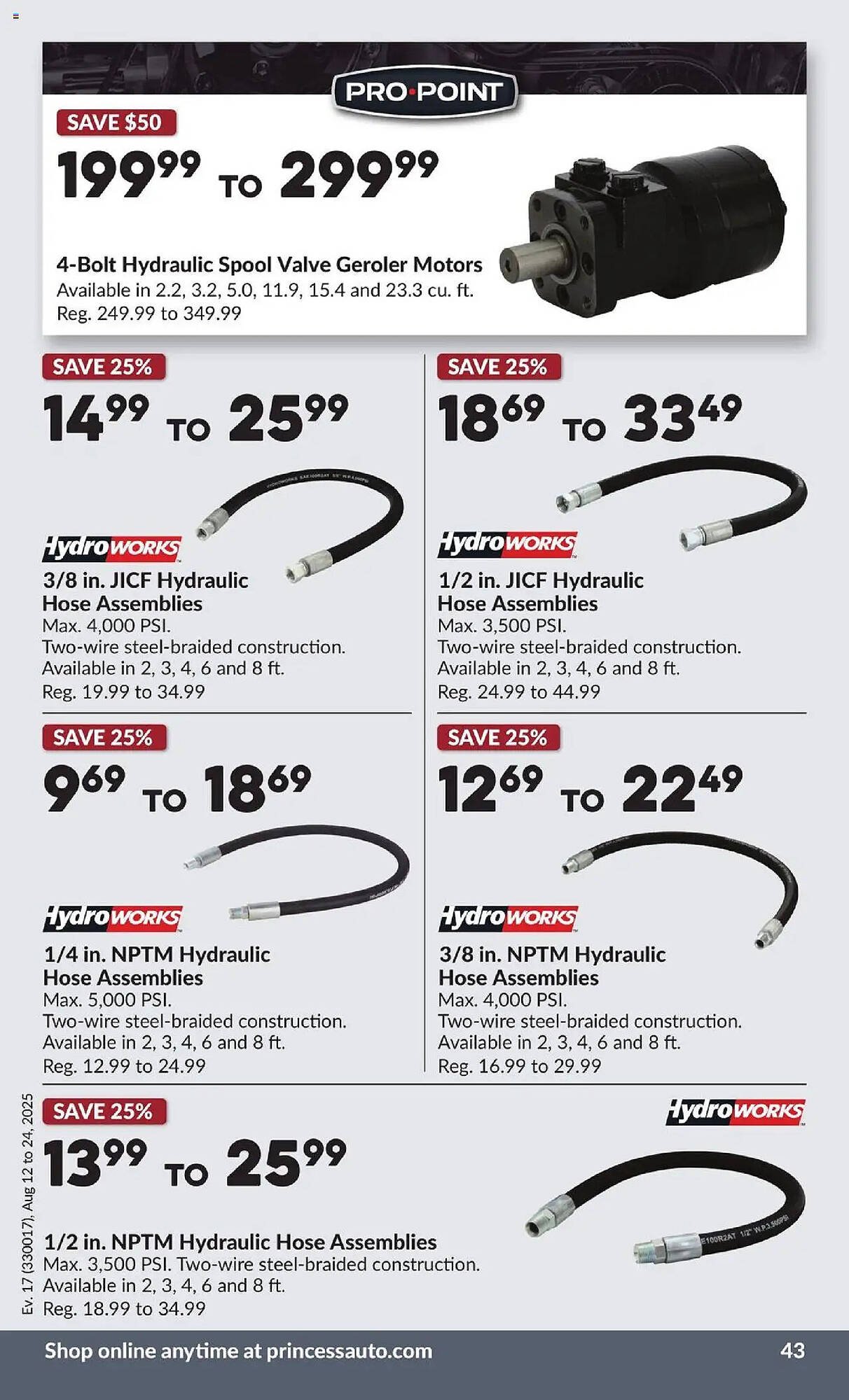 Princess Auto flyer