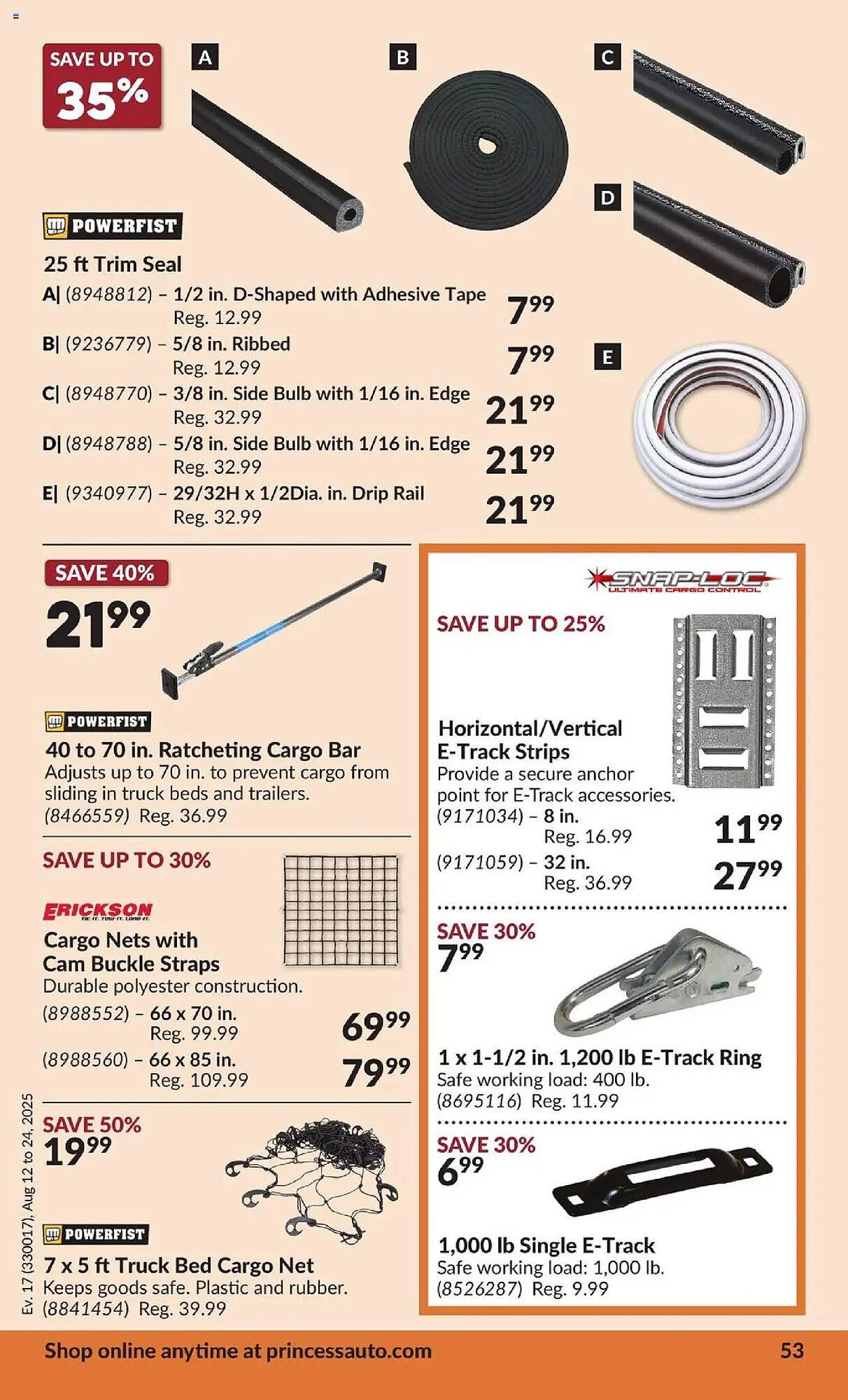 Princess Auto flyer