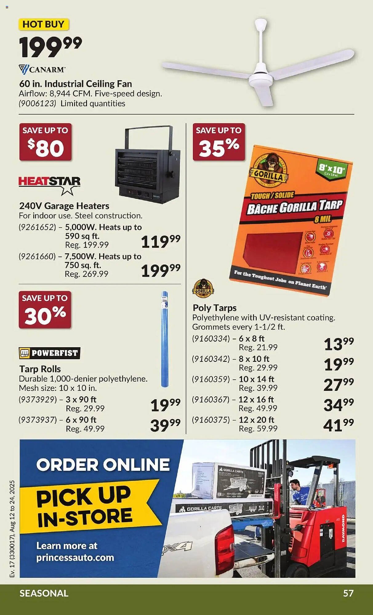 Princess Auto flyer