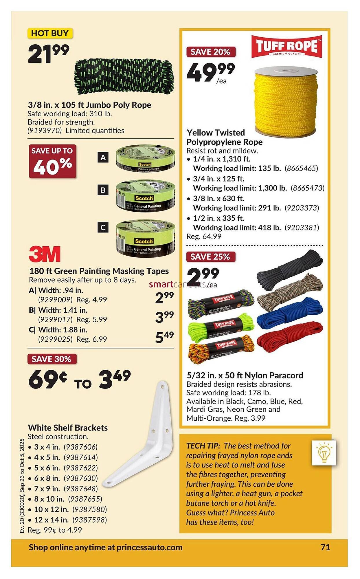 Princess Auto flyer