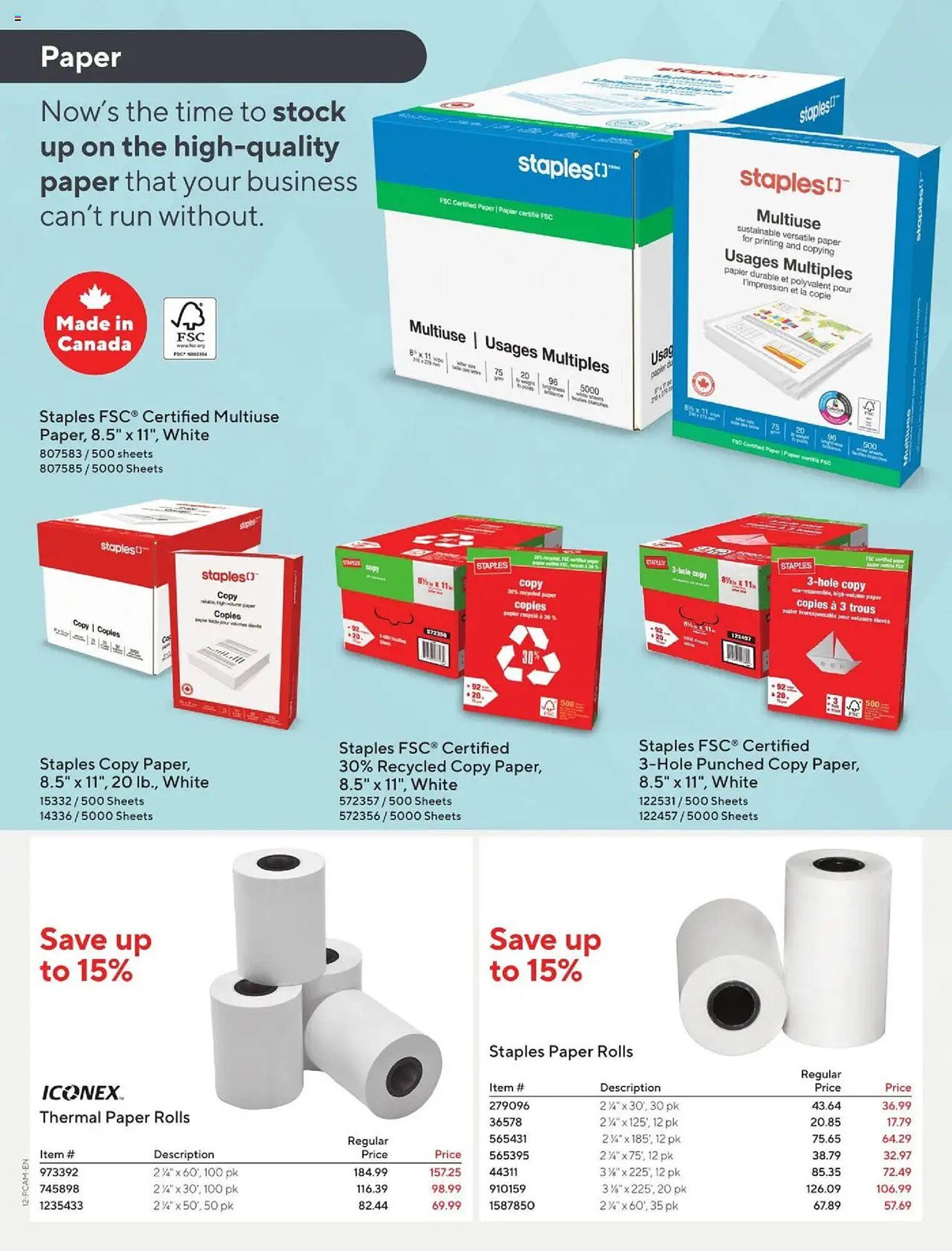 Staples flyer