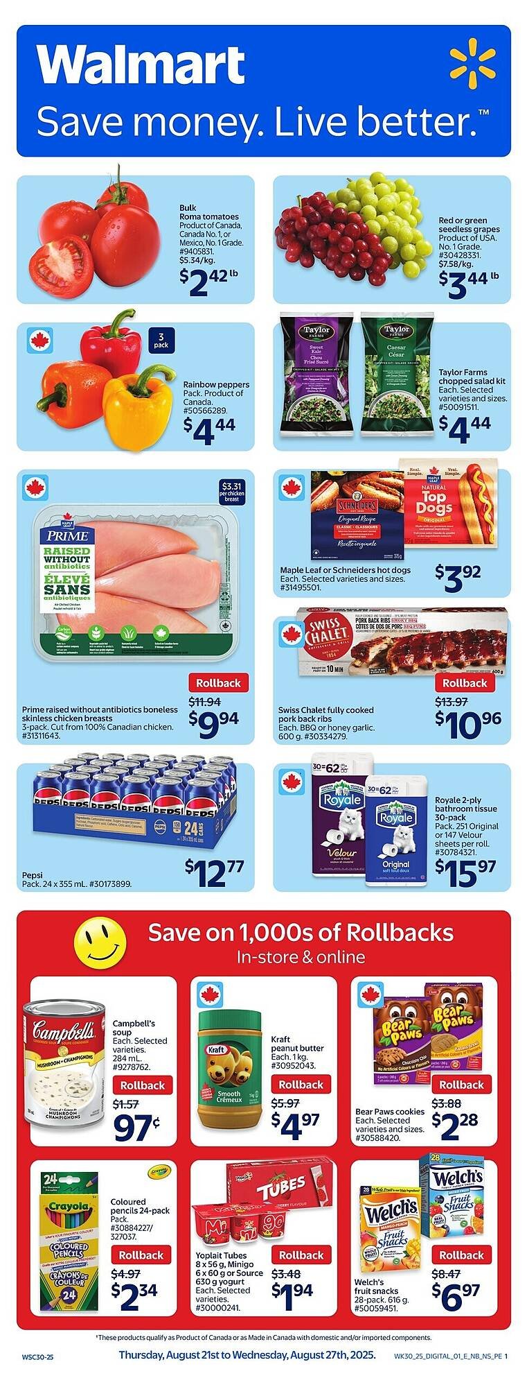 Walmart flyer (2025-08-22 - 2025-08-28) | 1
