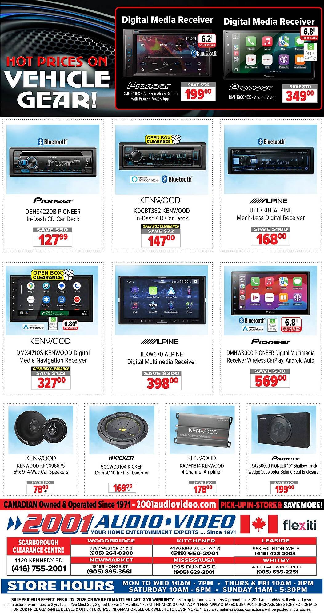 2001 Audio Video flyer