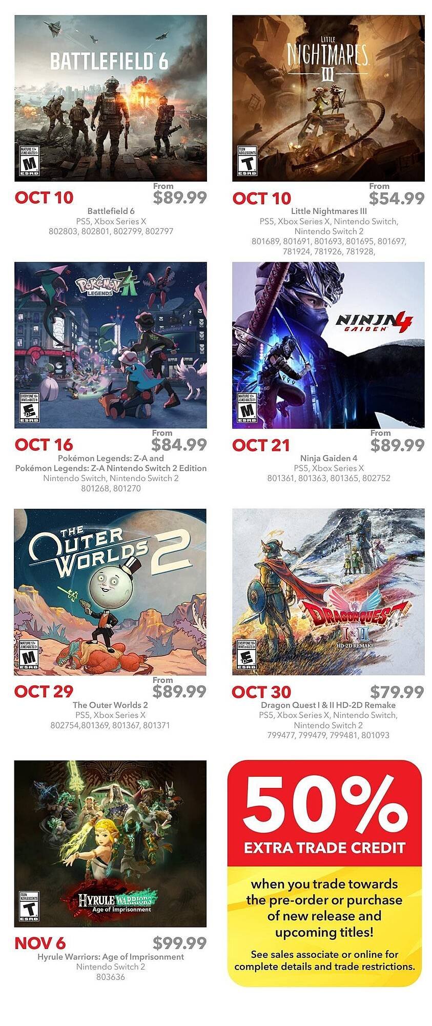 GameStop flyer