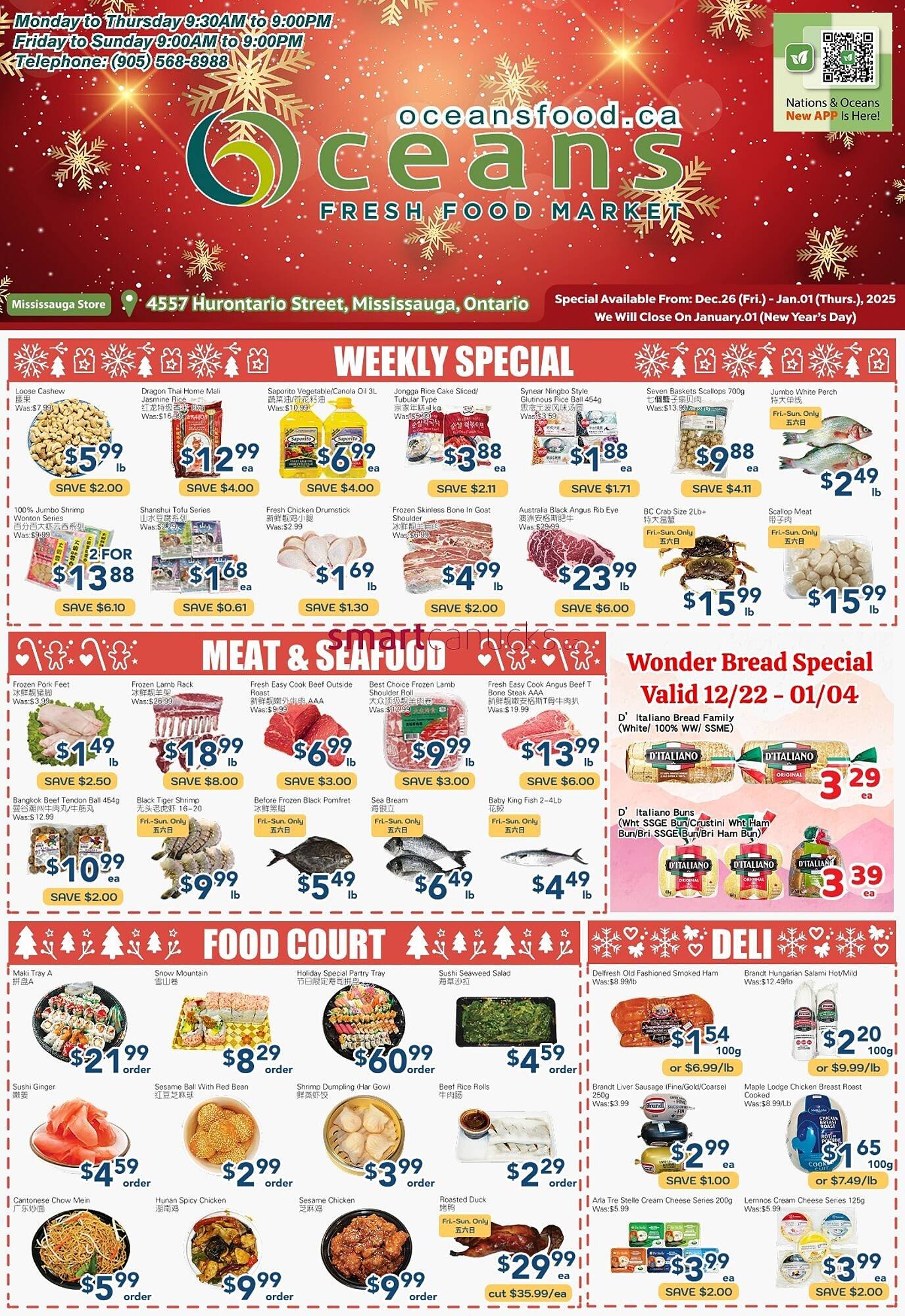 Oceans Fresh Food Market flyer (2025-12-26 - 2026-01-01) | 1