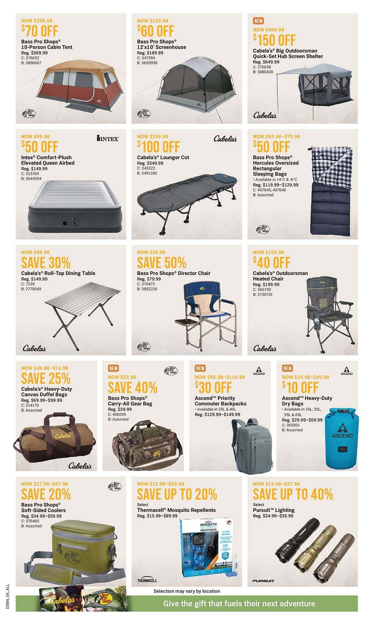 Cabela's flyer
