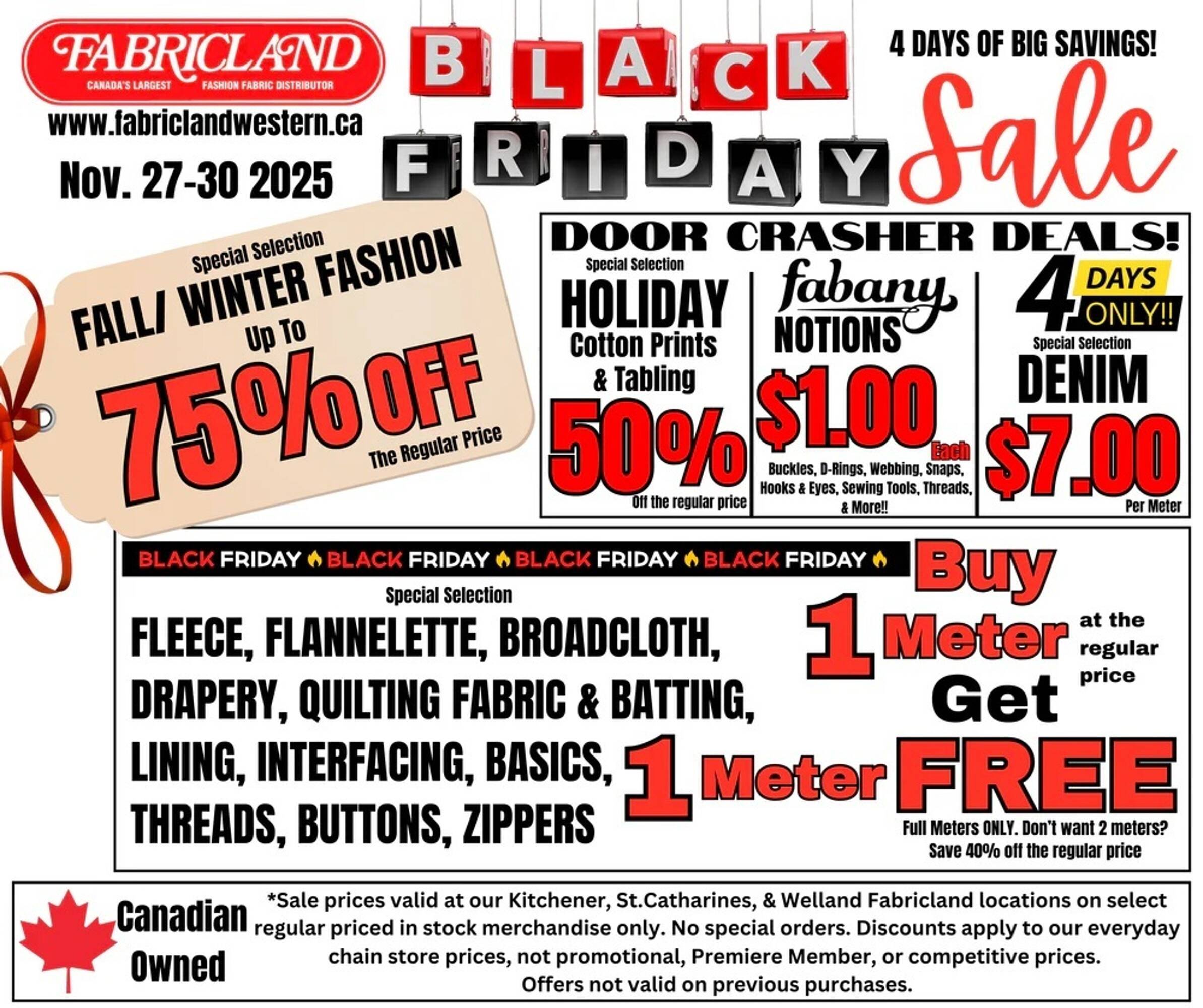 Fabricland flyer