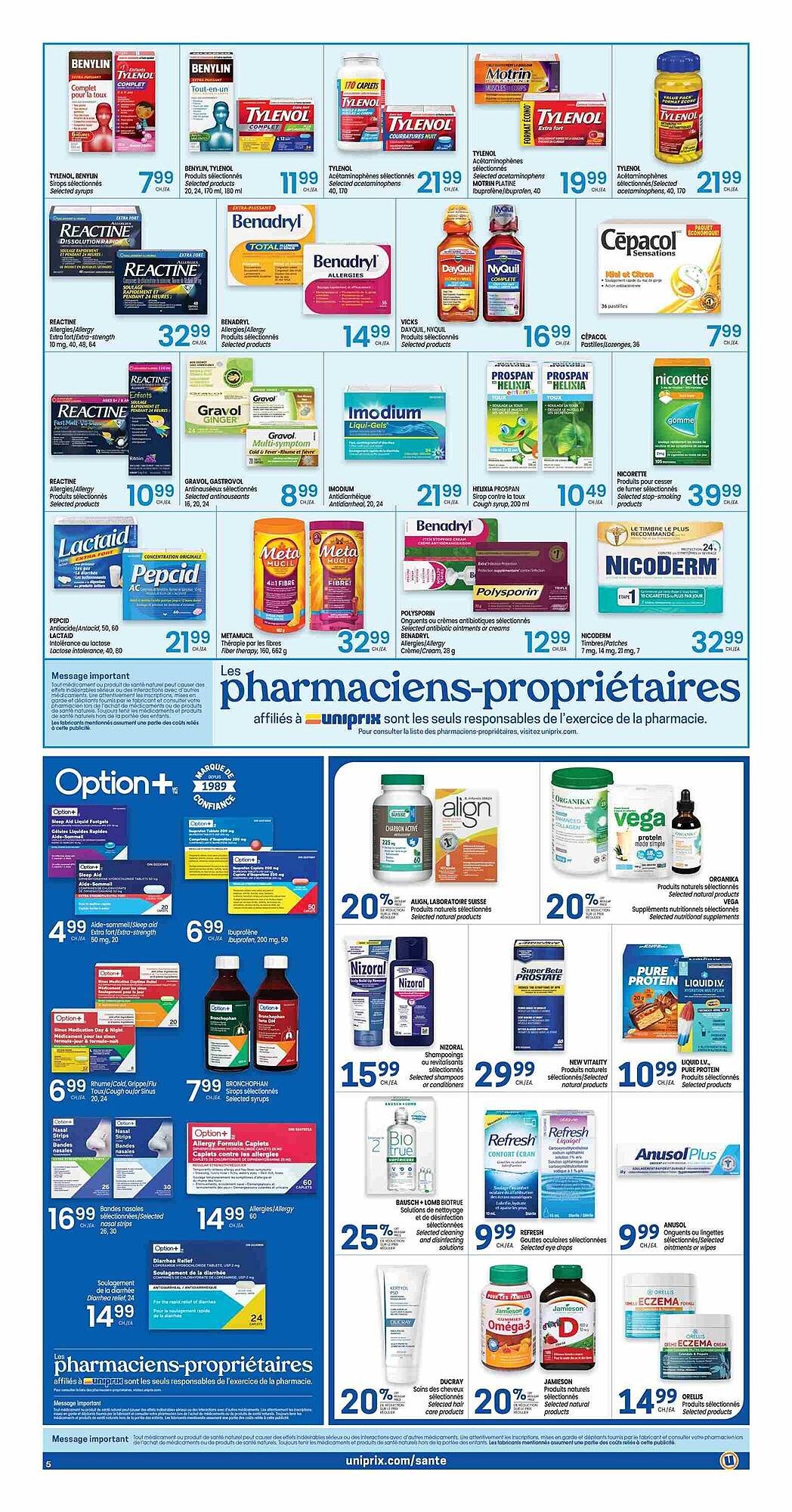 Uniprix flyer