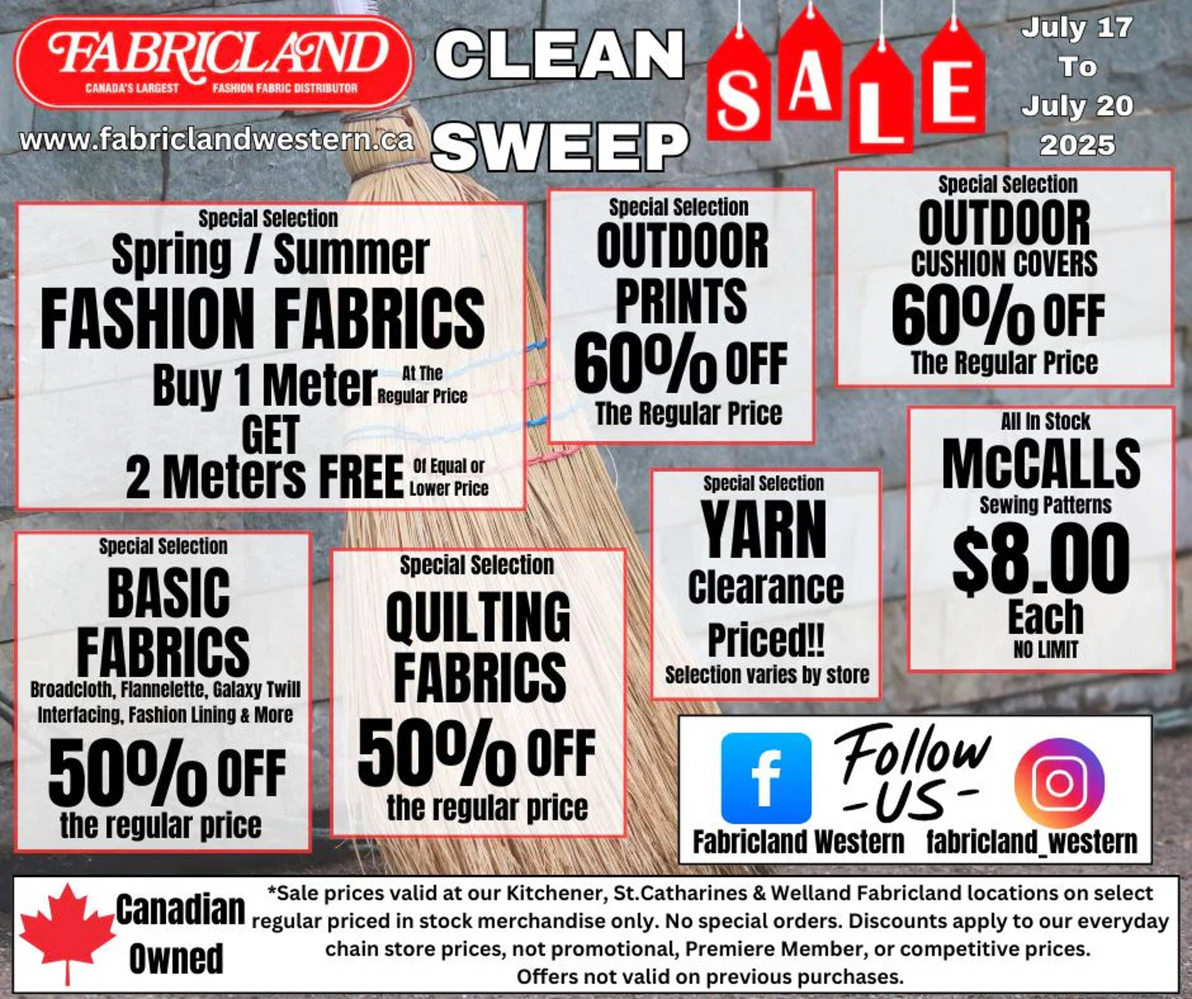 Fabricland flyer (2025-07-17 - 2025-07-23) | 1