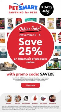 Petsmart flyer (2025-11-03 - 2025-11-05)