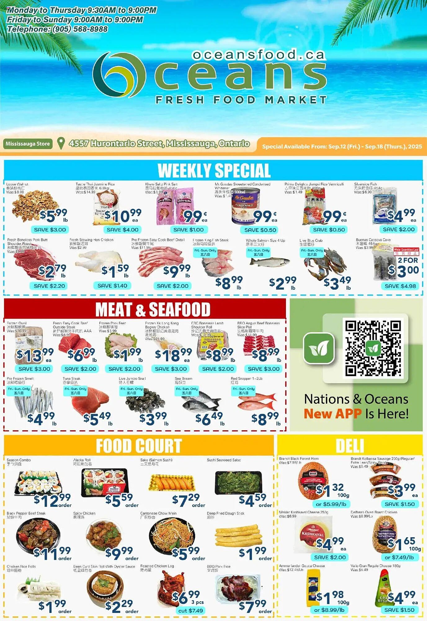 Oceans Fresh Food Market flyer (2025-09-12 - 2025-09-18) | 1