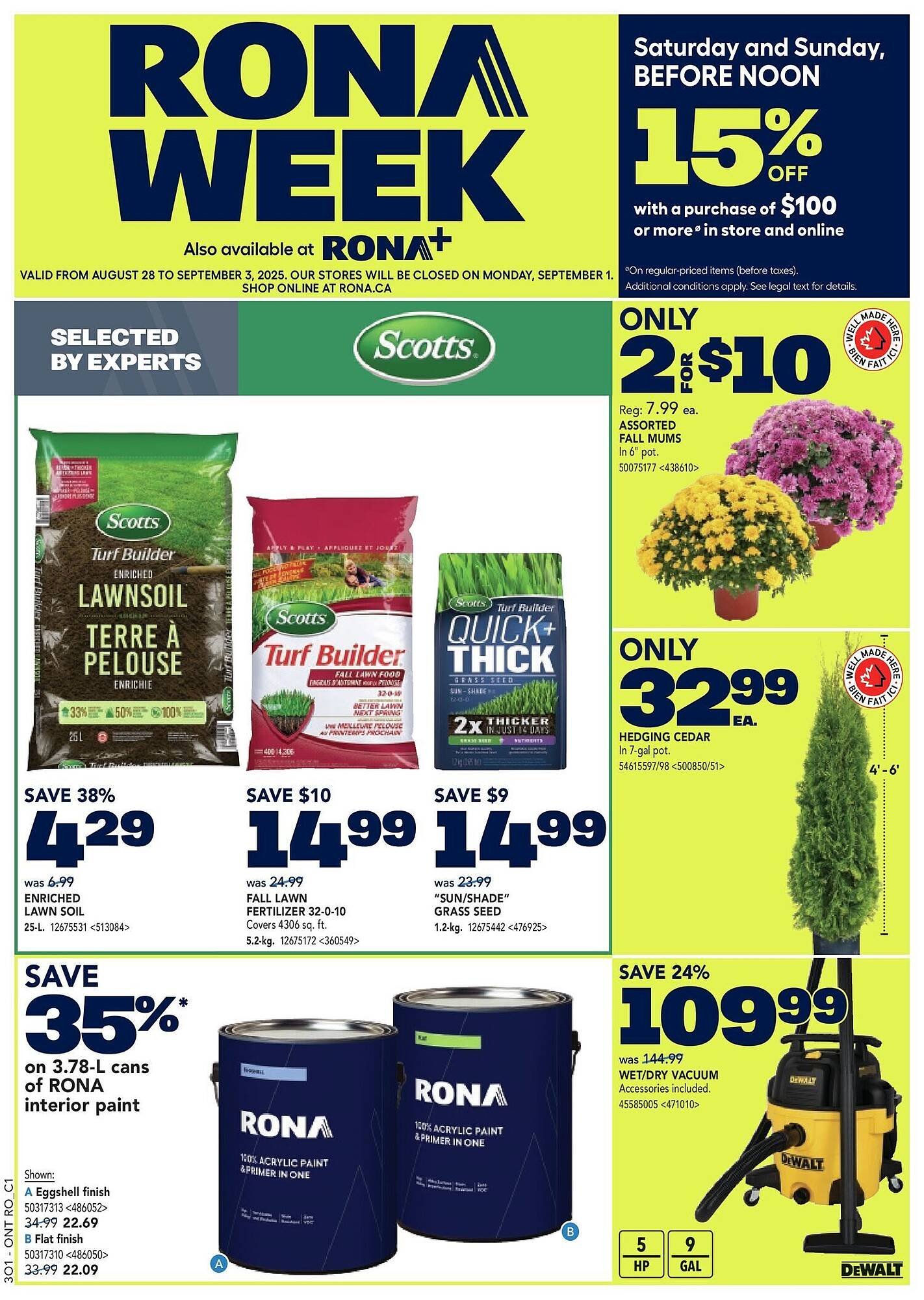 RONA flyer (2025-08-29 - 2025-09-05) | 1