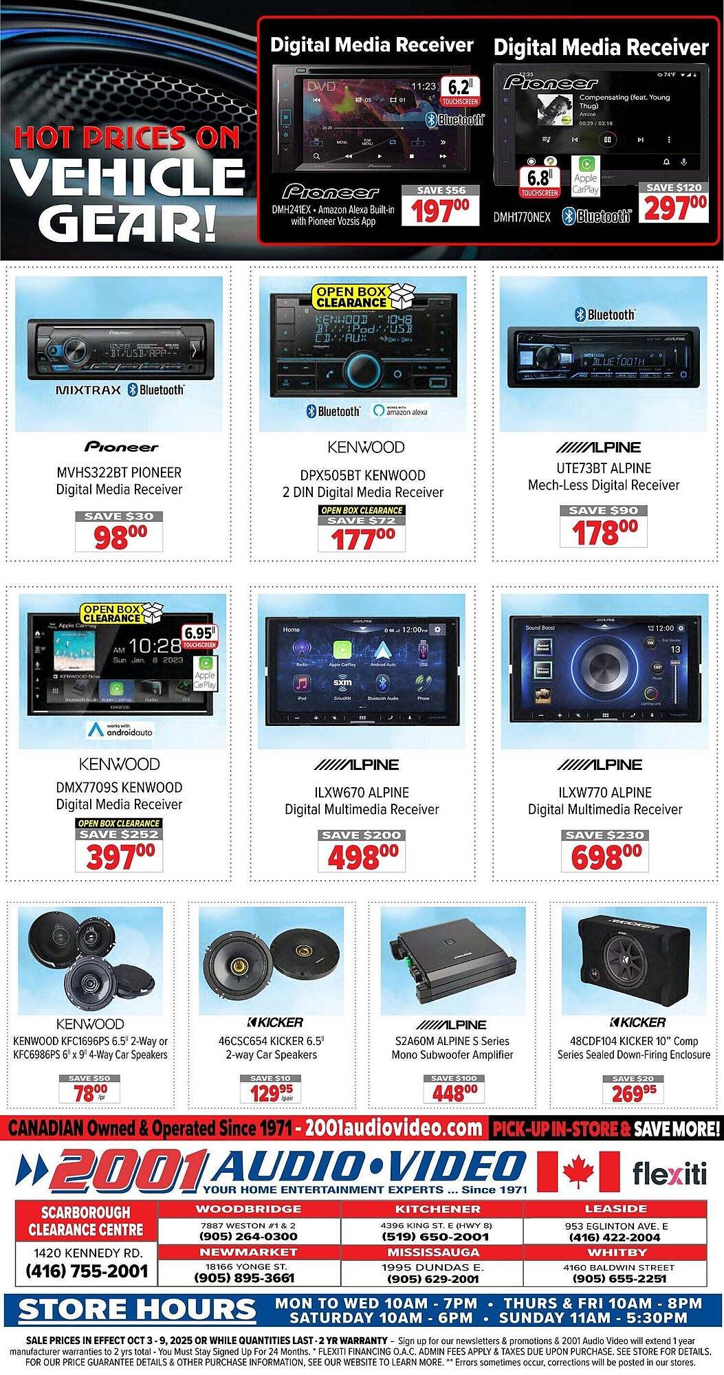 2001 Audio Video flyer