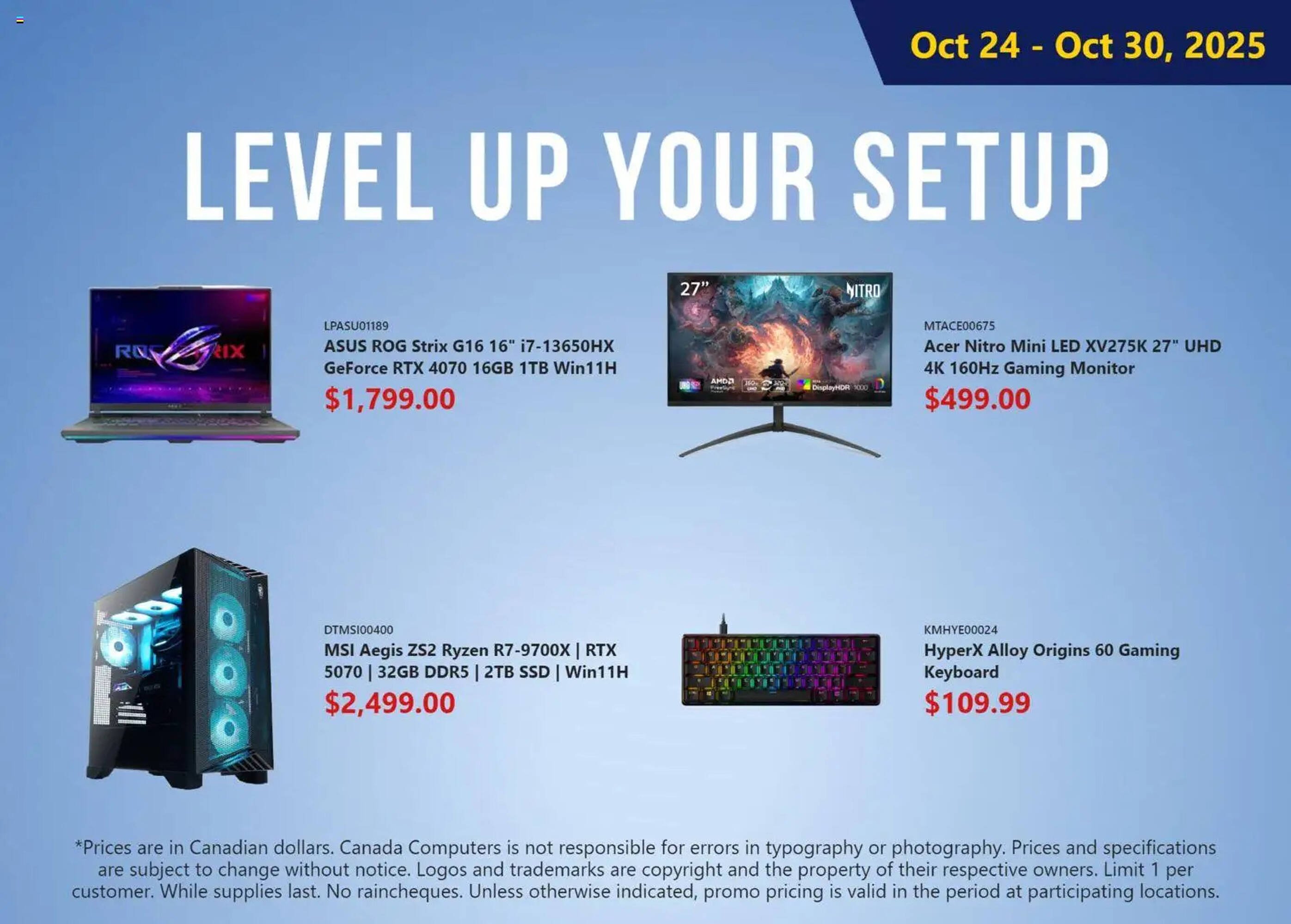 Canada Computers flyer (2025-10-24 - 2025-10-30) | 1