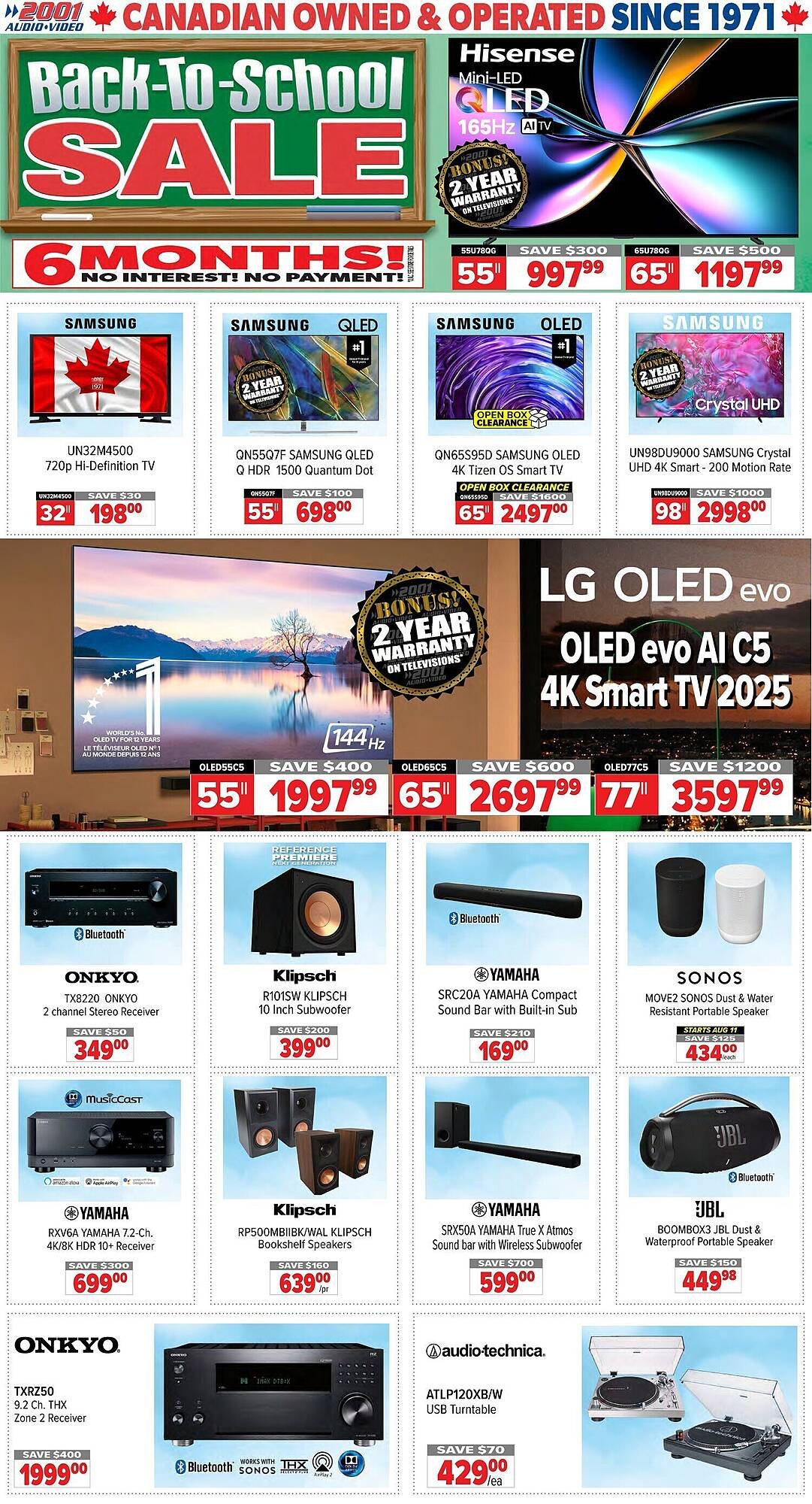 2001 Audio Video flyer (2025-08-08 - 2025-08-15) | 1