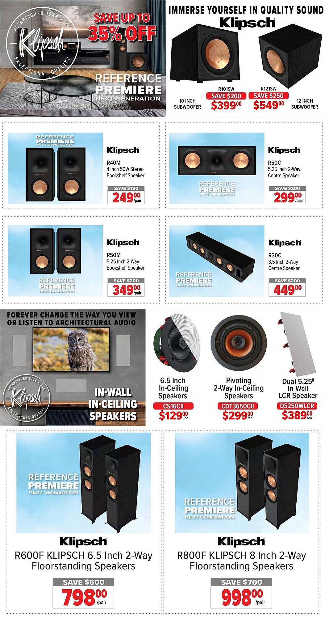 2001 Audio Video flyer