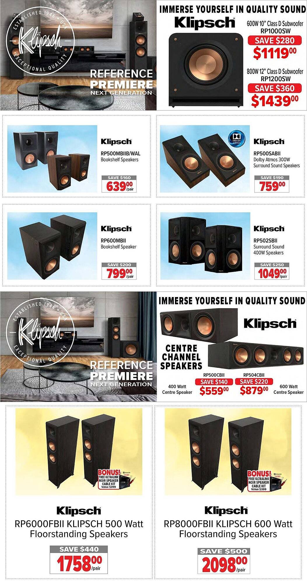 2001 Audio Video flyer