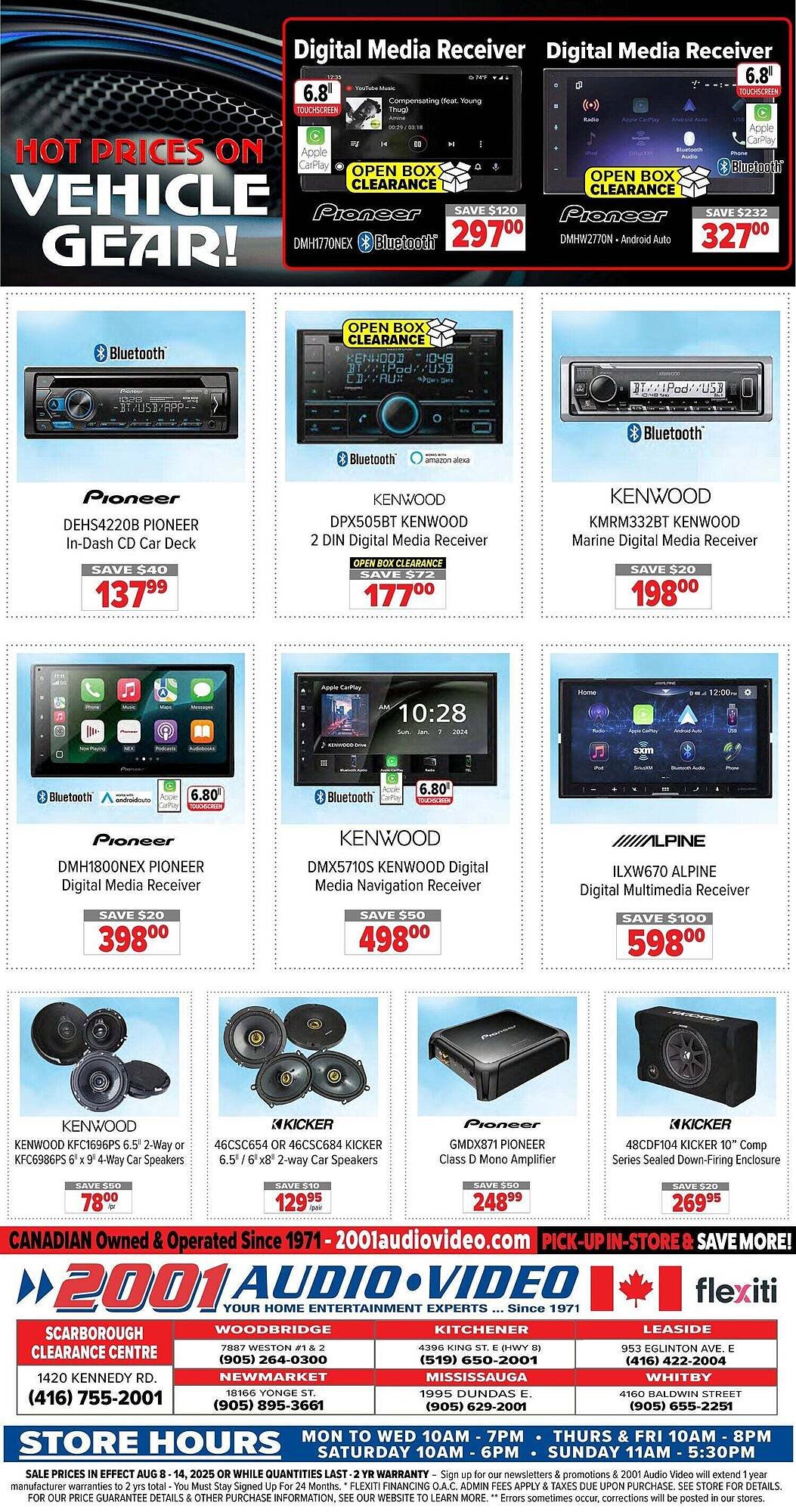 2001 Audio Video flyer