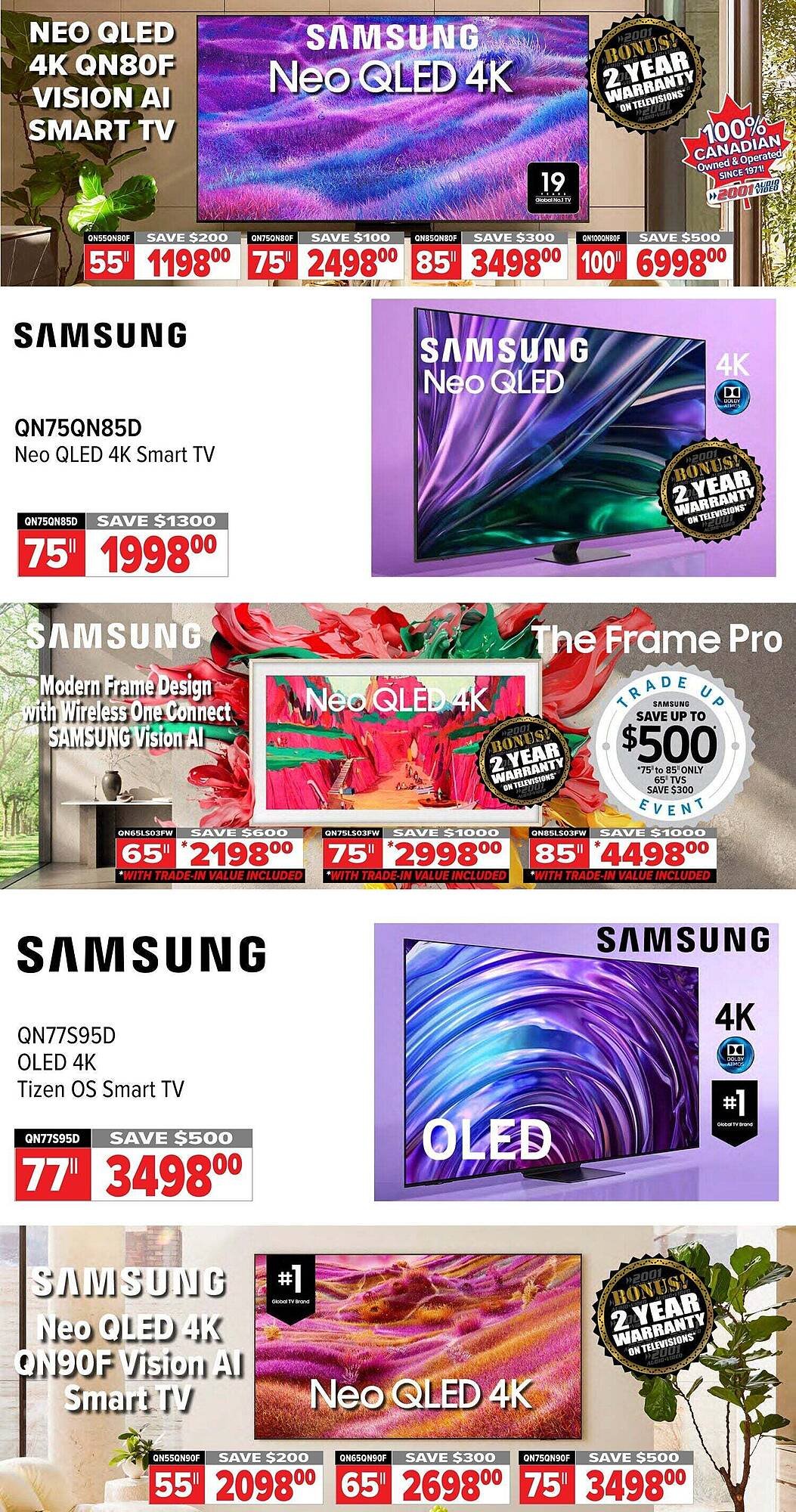2001 Audio Video flyer