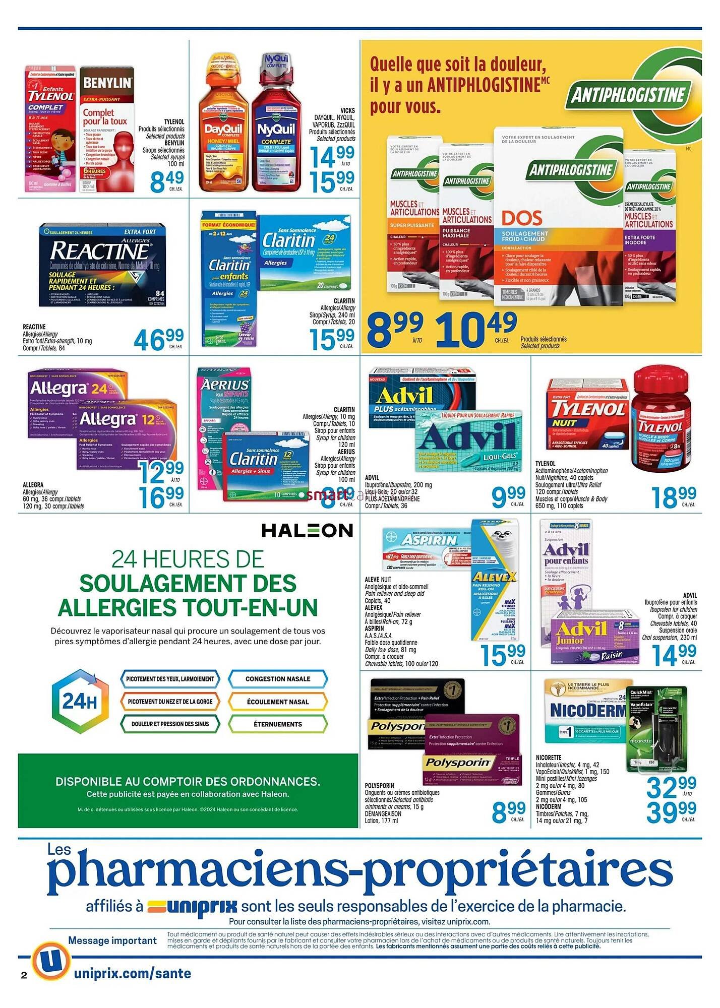 Uniprix flyer