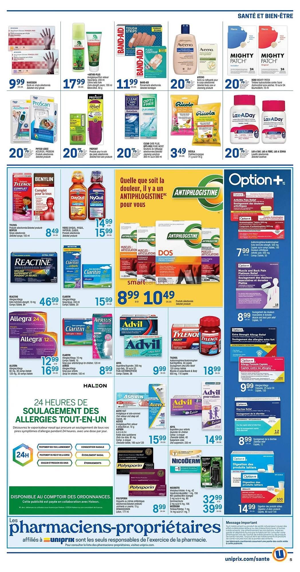 Uniprix flyer