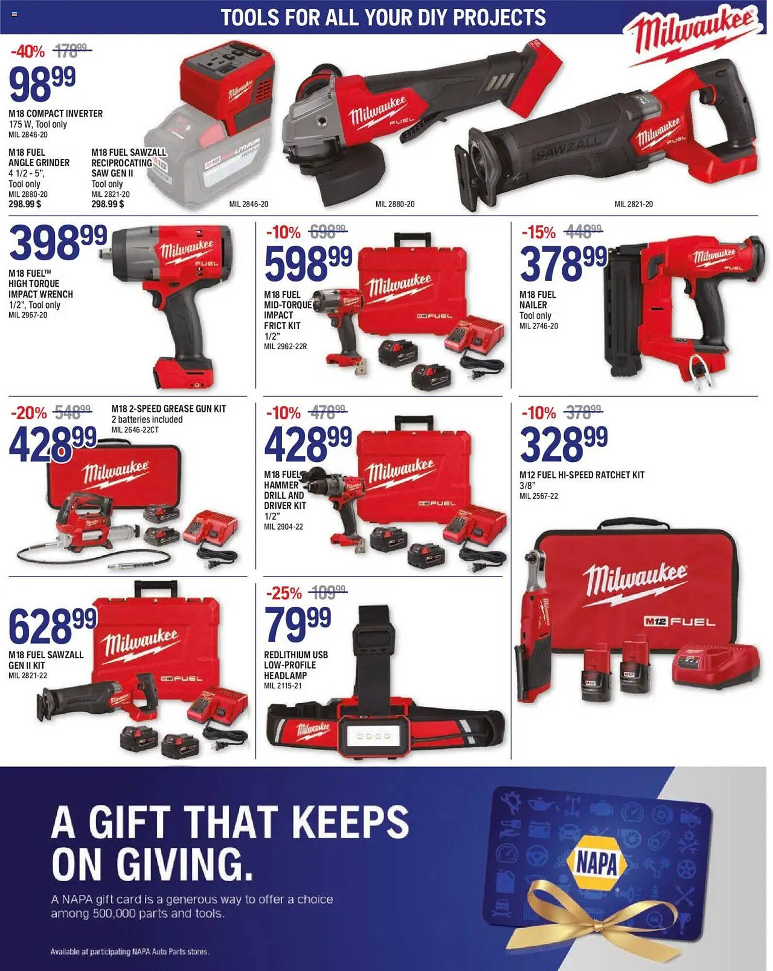 NAPA Auto Parts flyer