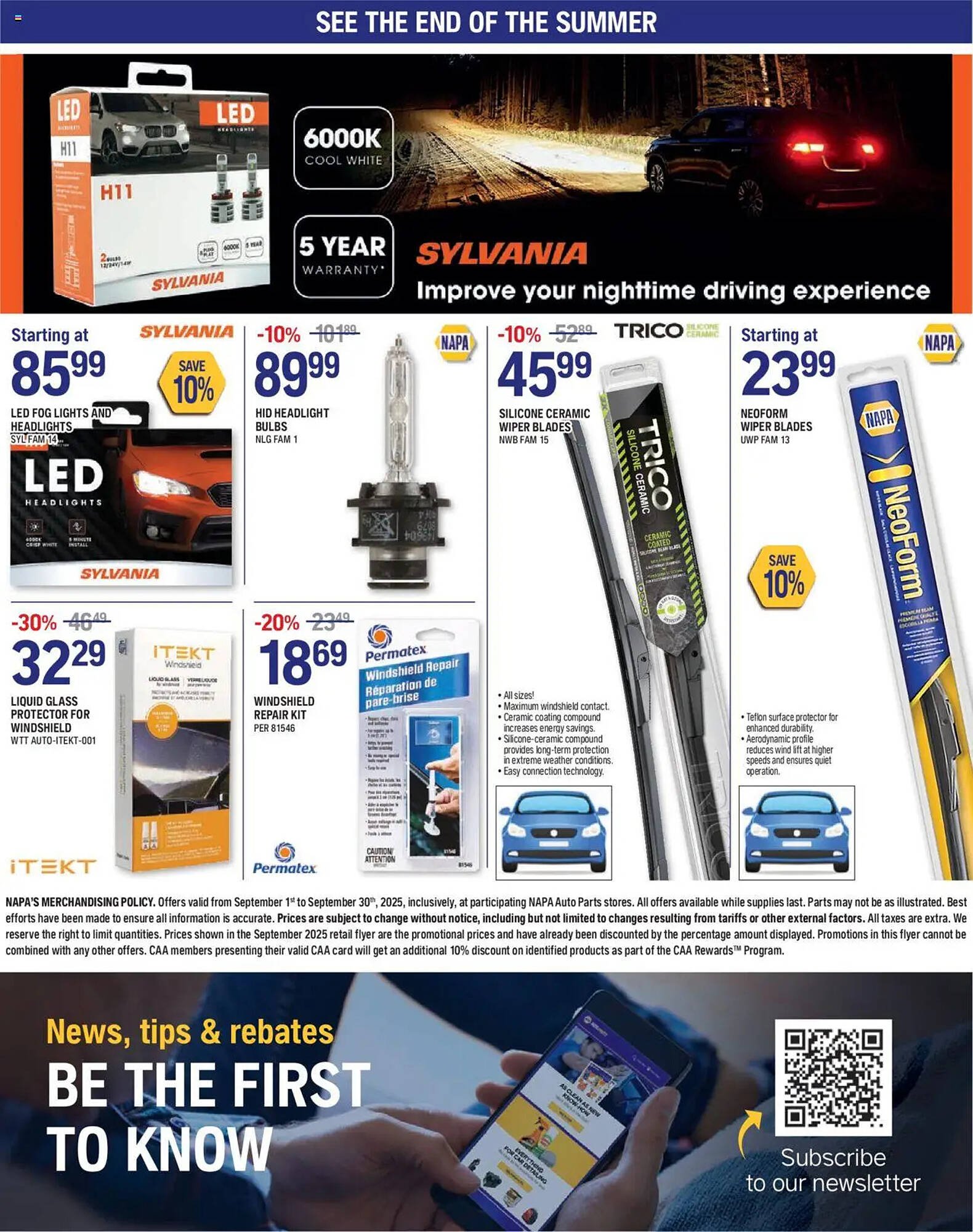 NAPA Auto Parts flyer