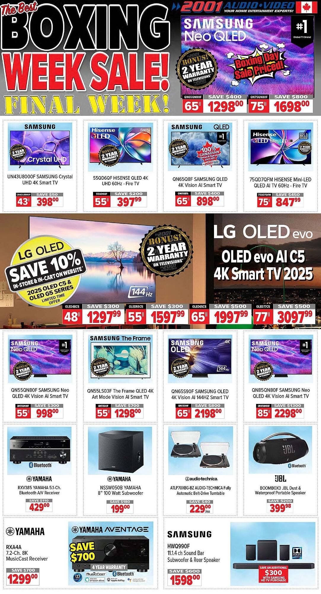 2001 Audio Video flyer (2026-01-02 - 2026-01-09) | 1