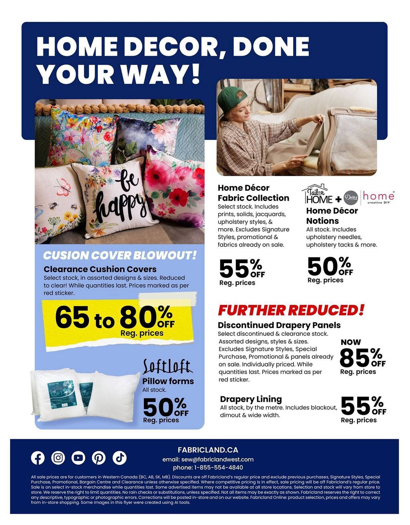 Fabricland flyer